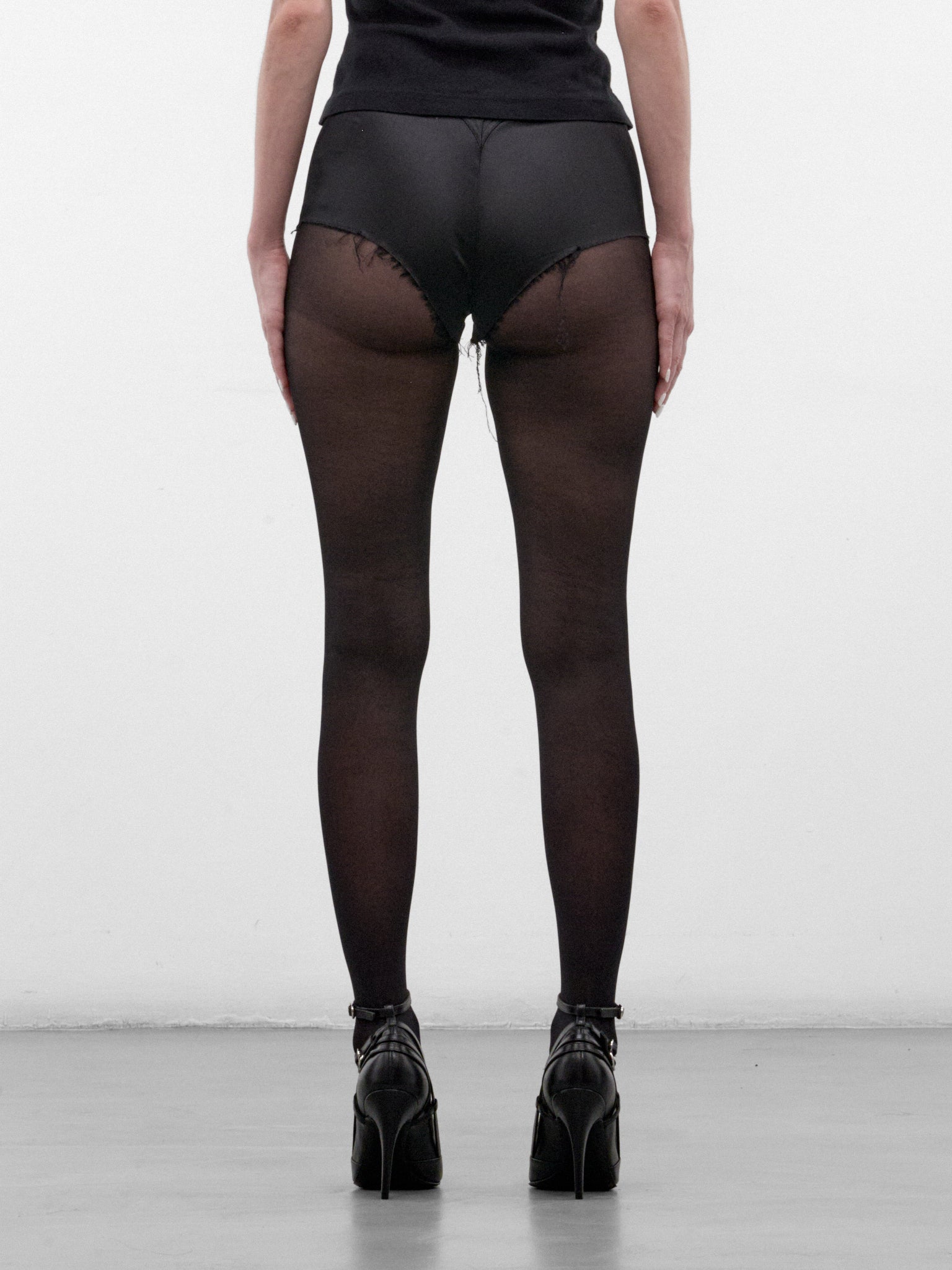 Black Hook & Eyelet Micro Shorts (H&E-SHORTS-BLACK)