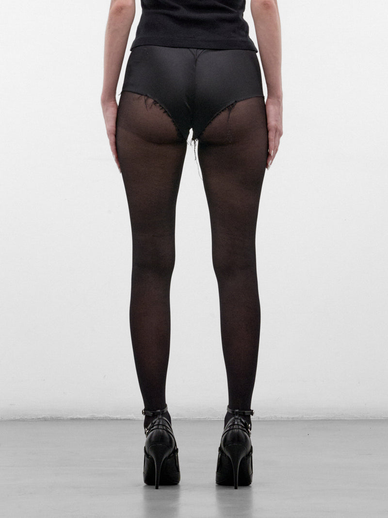 Black Hook & Eyelet Micro Shorts (H&E-SHORTS-BLACK)