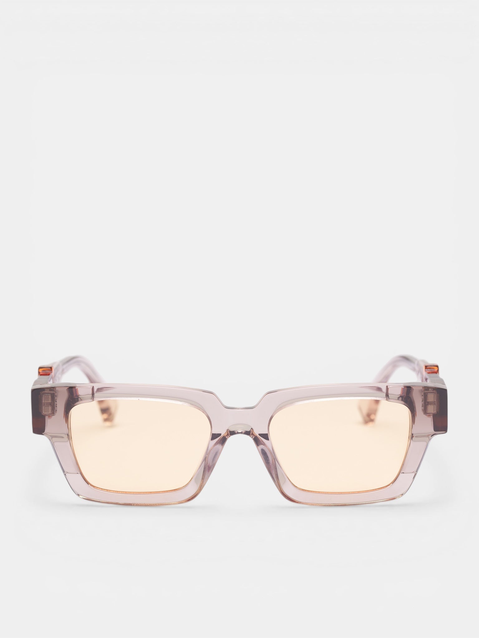 I01 Translucent Rectangular Sunglasses (I01-51-19-LWG-ORANGE1)