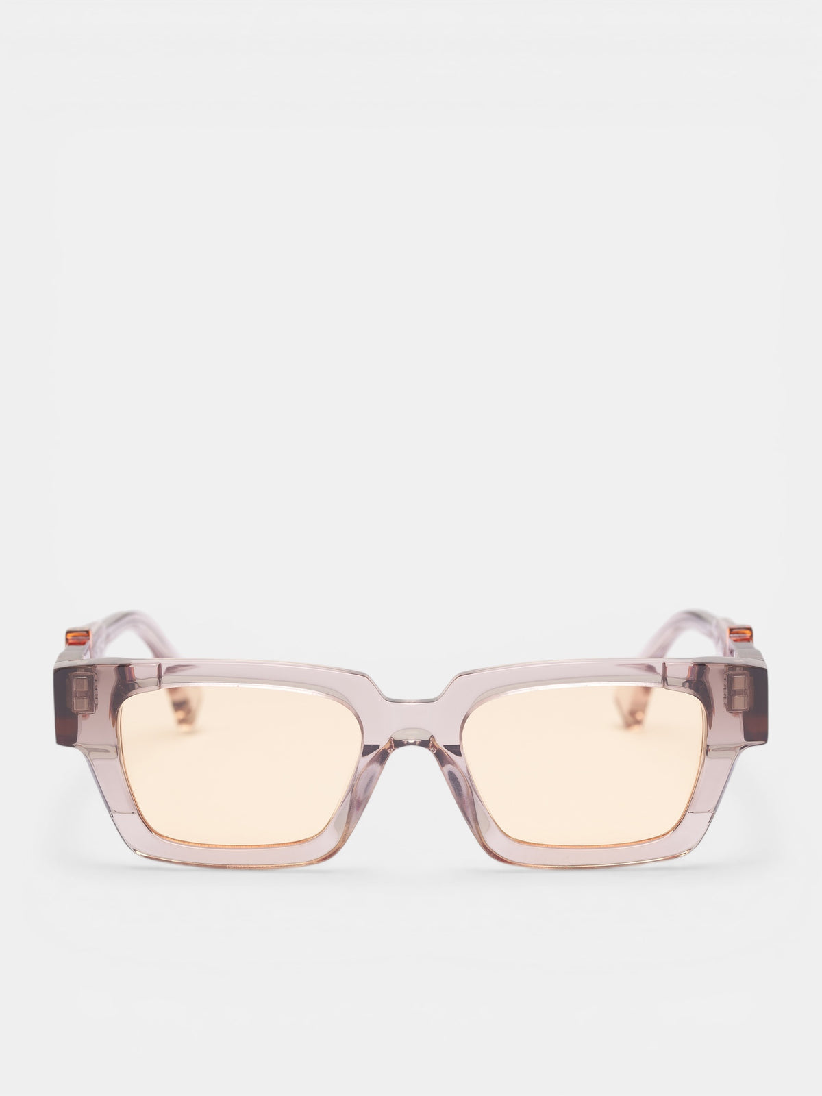 I01 Translucent Rectangular Sunglasses (I01-51-19-LWG-ORANGE1)