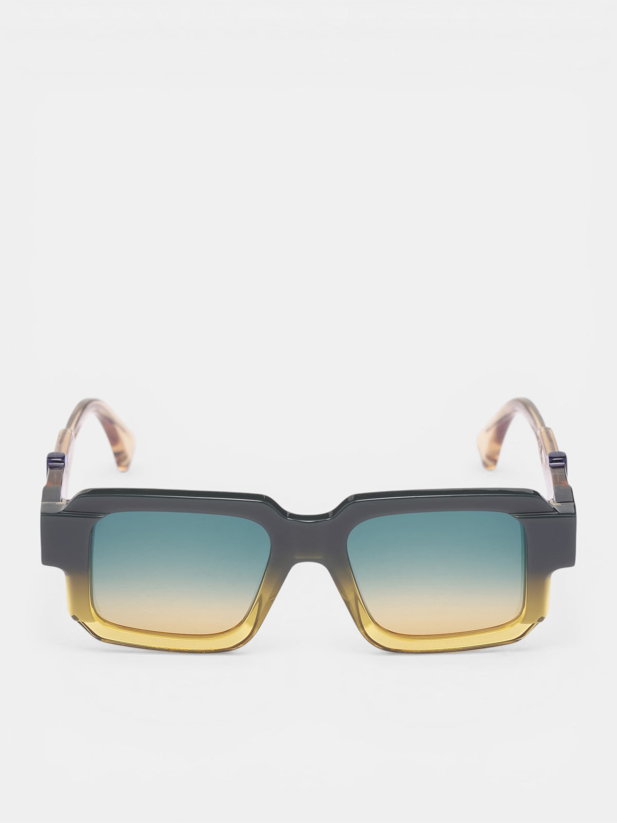 I03 Gradient Translucent Rectangular Sunglasses (I03-51-19-NYT-GREY-YELLOW)