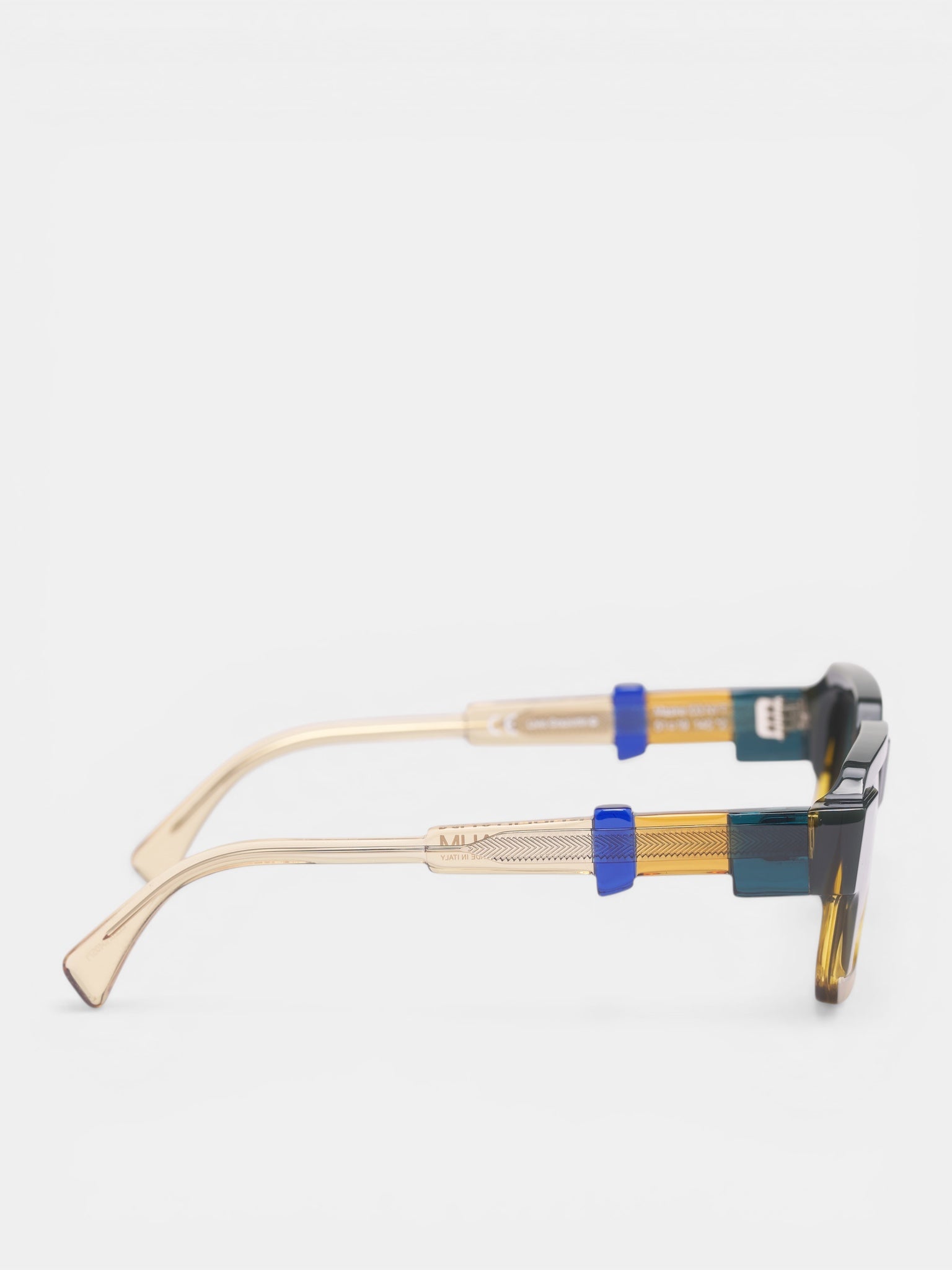 I03 Gradient Translucent Rectangular Sunglasses (I03-51-19-NYT-GREY-YELLOW)