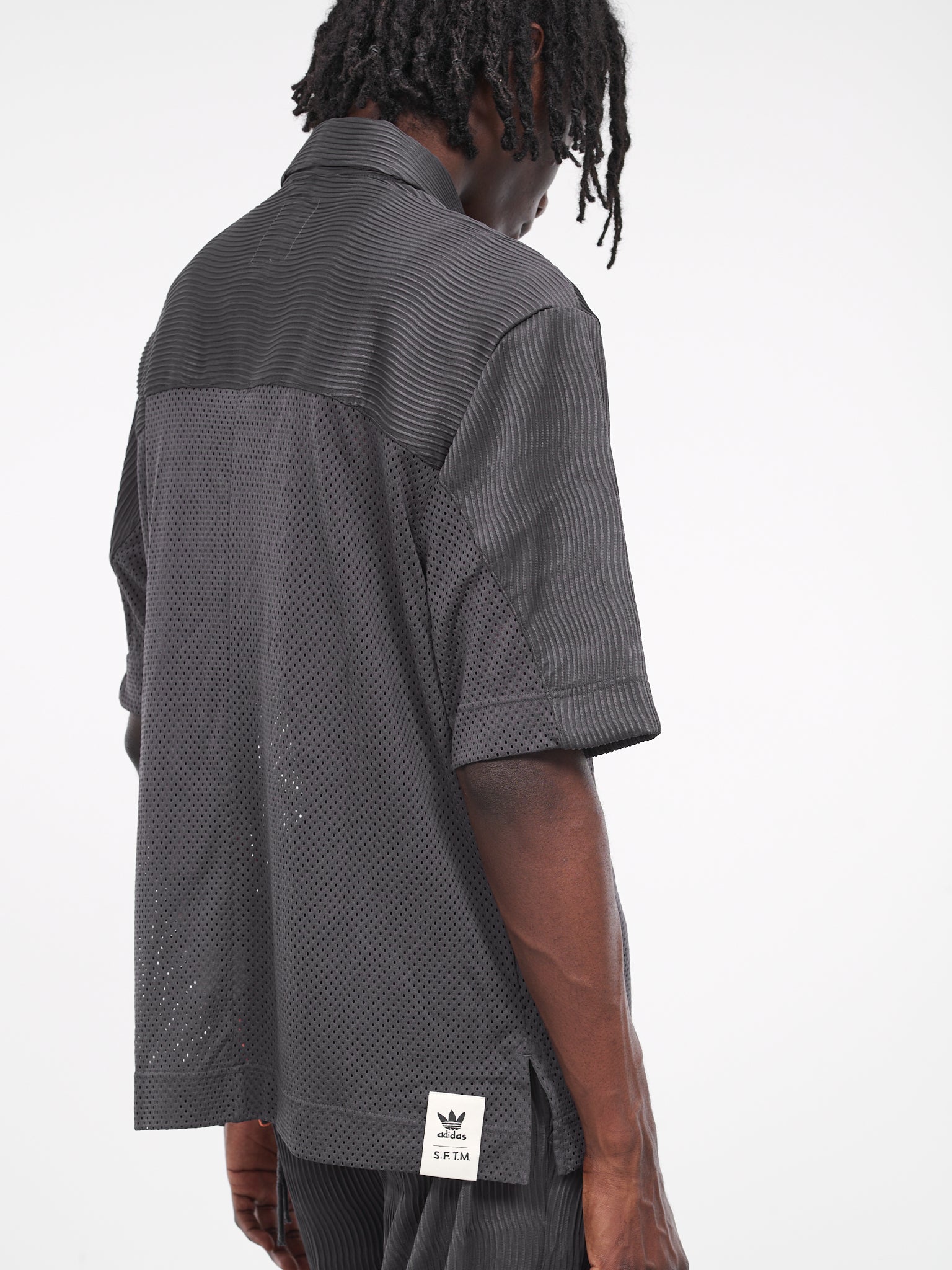 SFTM Zip Up Box Shirt (IK8596-CHARCOAL)