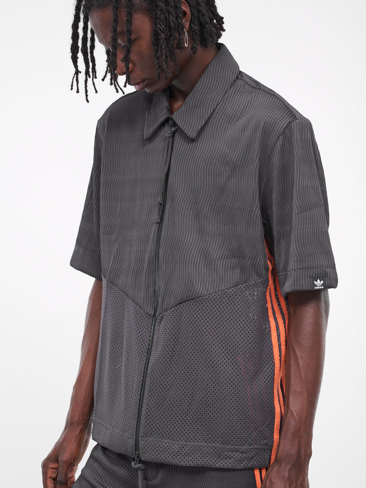 SFTM Zip Up Box Shirt (IK8596-CHARCOAL)