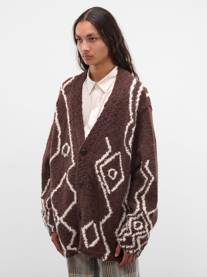 Ilya Brown Alpaca-Wool Cardigan (ILYA-M25KN7046-BROWN)