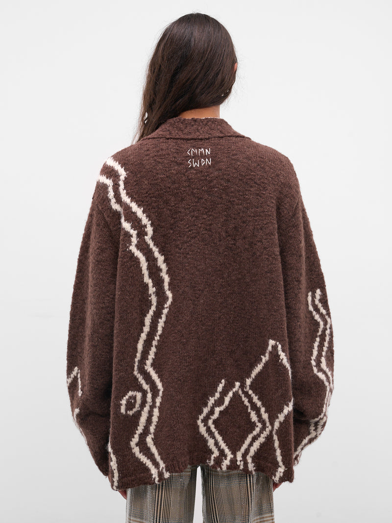 Ilya Brown Alpaca-Wool Cardigan (ILYA-M25KN7046-BROWN)