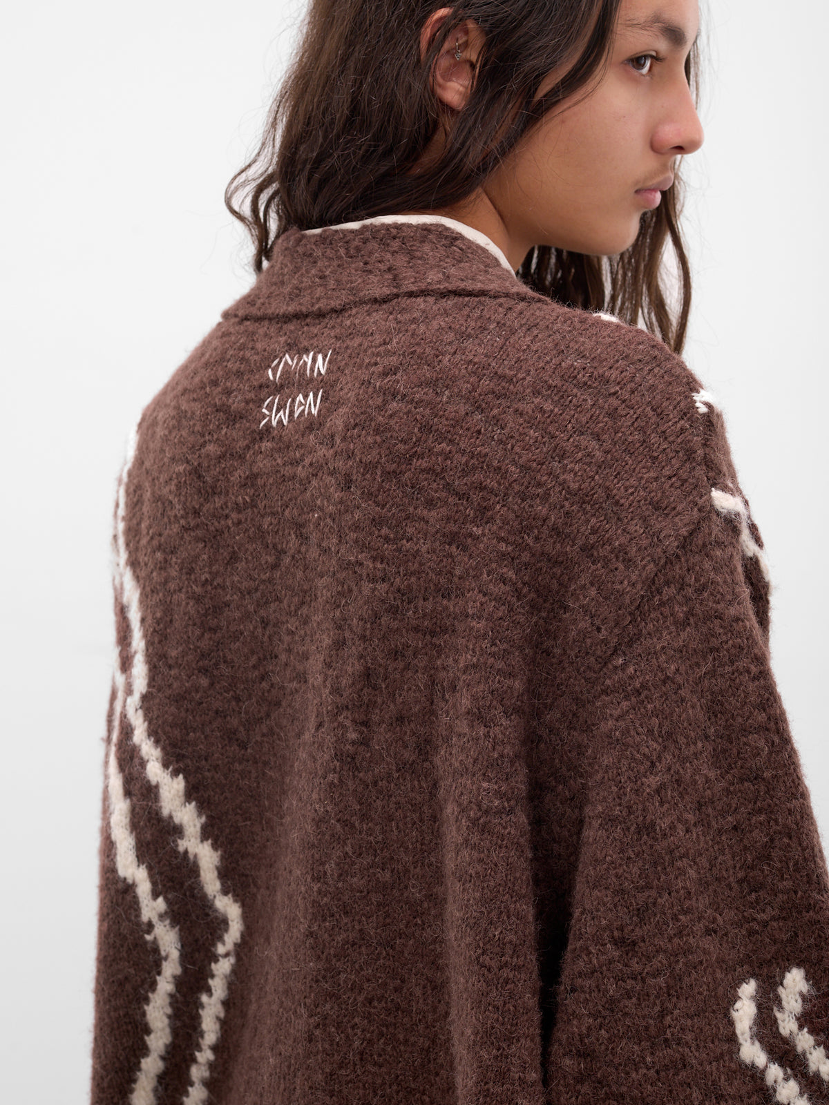 Ilya Brown Alpaca-Wool Cardigan (ILYA-M25KN7046-BROWN)