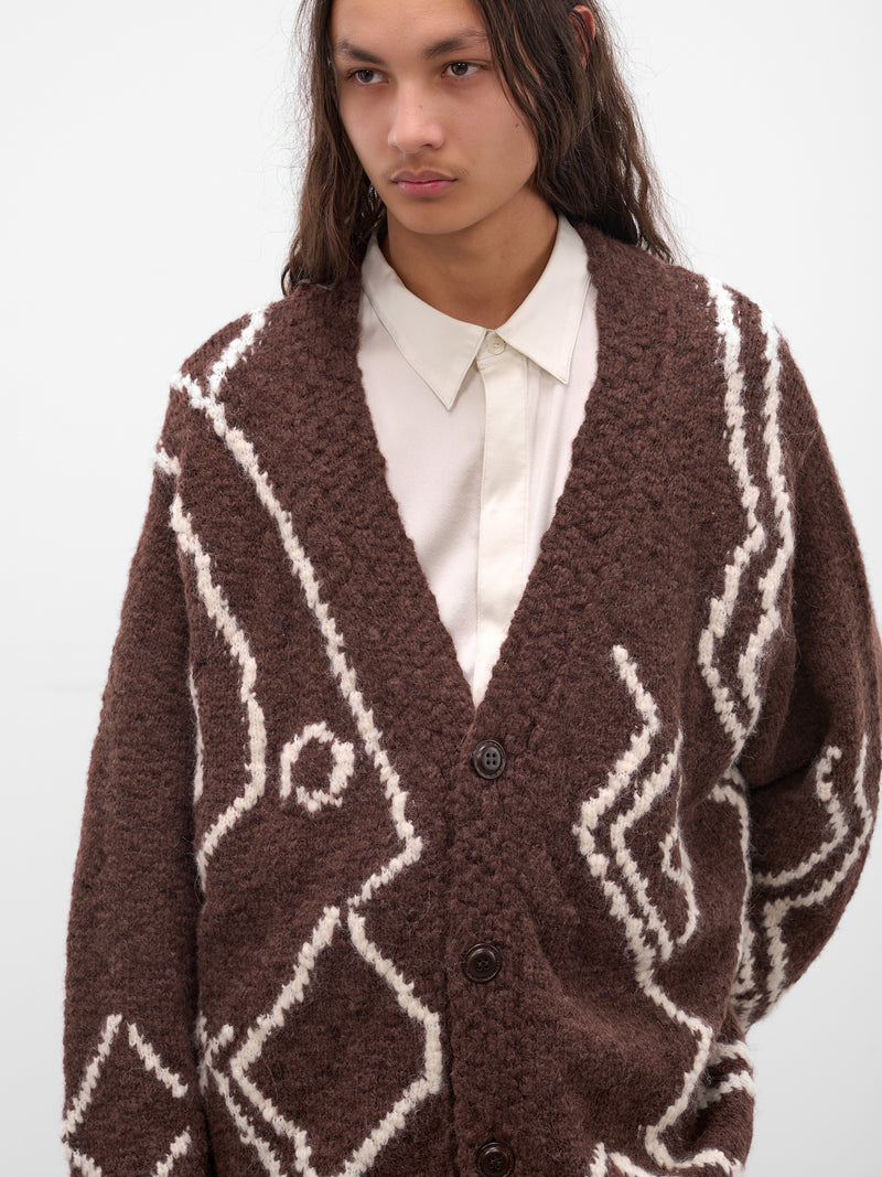 Ilya Brown Alpaca-Wool Cardigan (ILYA-M25KN7046-BROWN)