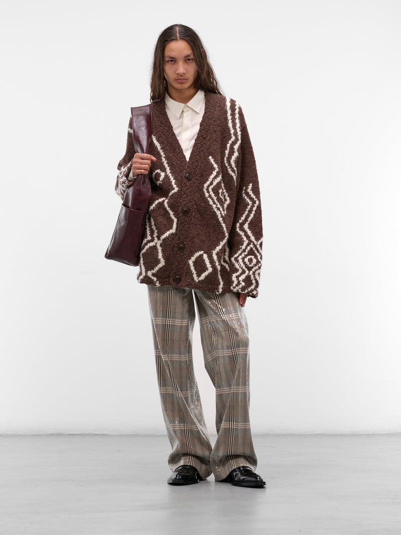 Jackson Check Sequin Bootcut Trousers (JACKSON-M23W481-CHECK-SEQUIN)