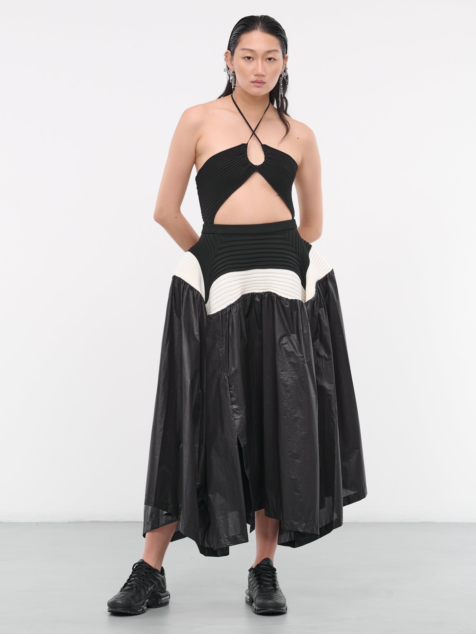 Square Scheme Skirt (IM38FG028-15-BLACK)