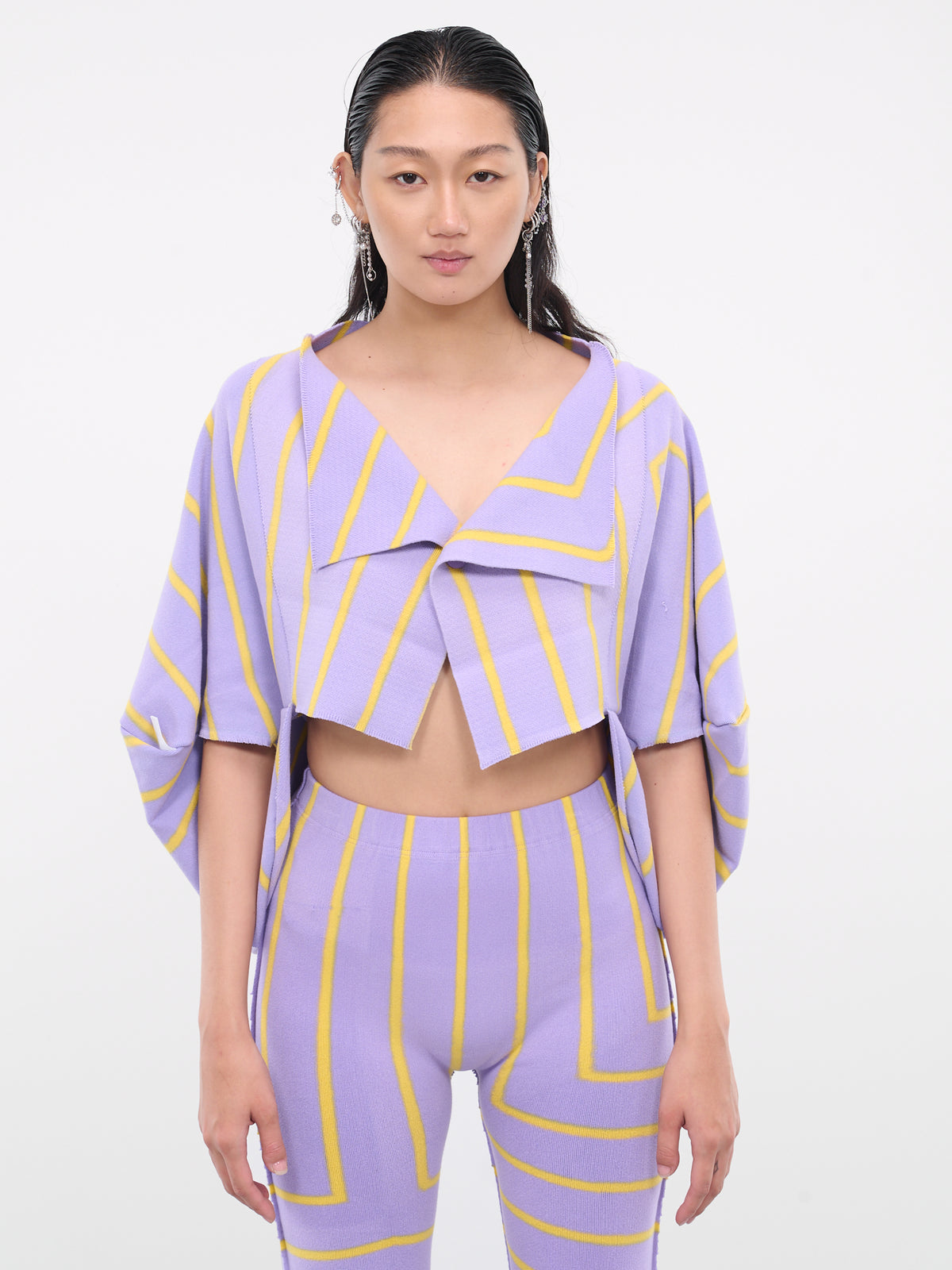 Canopy Stripe Cardigan (IM38KO926-86-PURPLE-HUED)