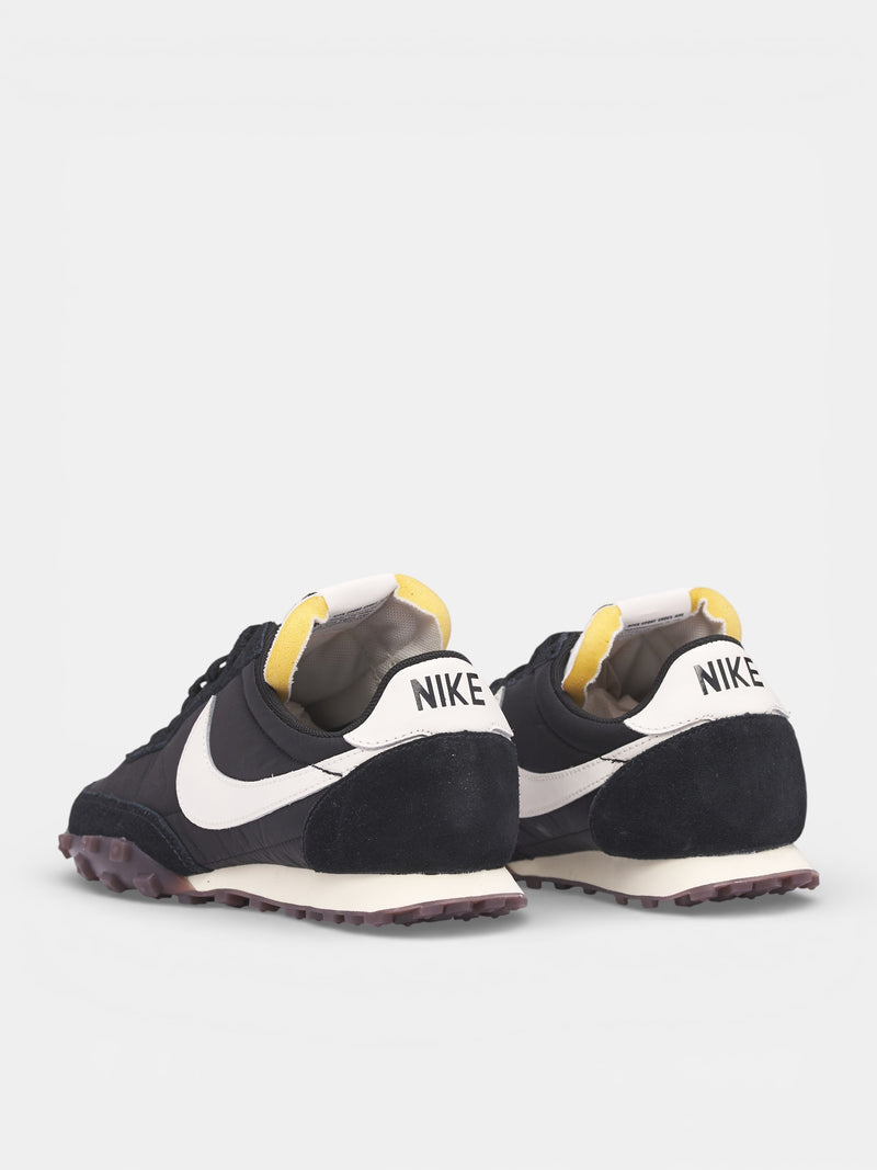 Black Suede Waffle Racer Sneakers (IM8658-001-BLACK)