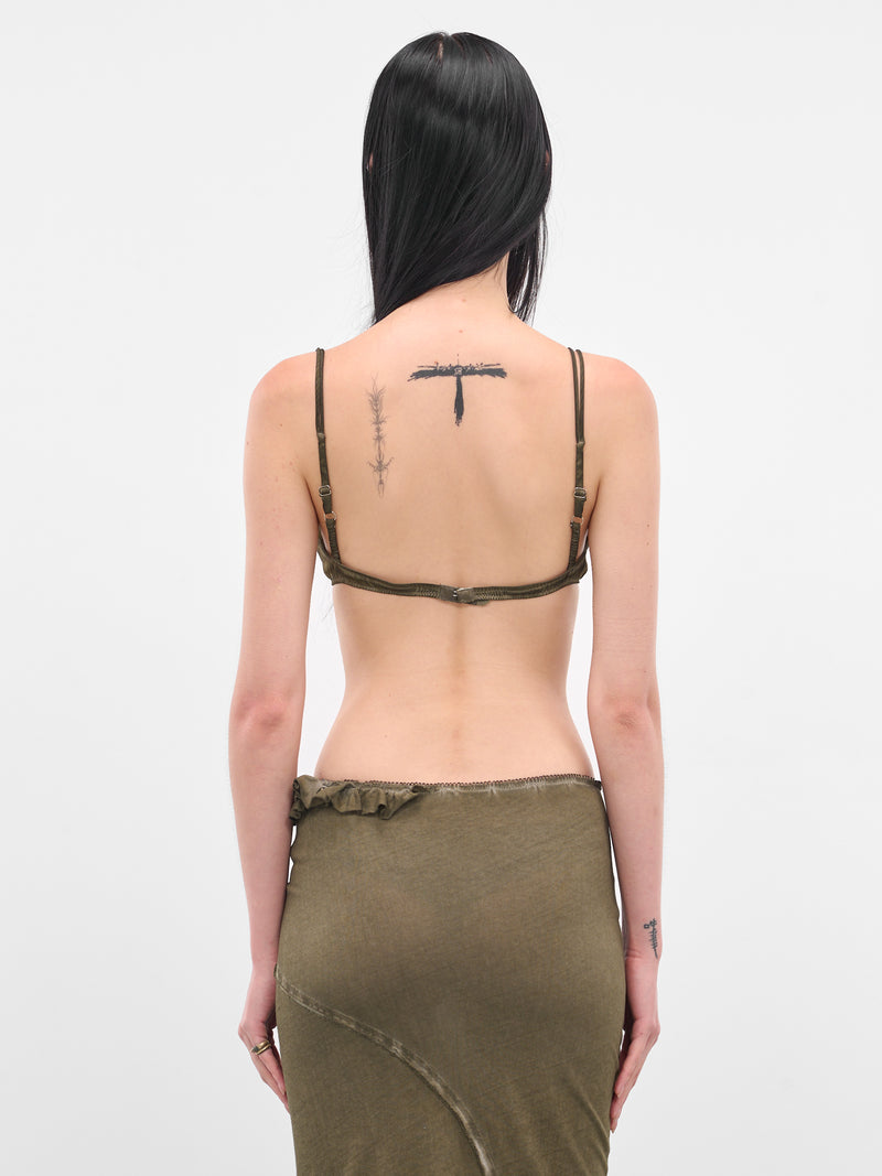 Olive Silk Jersey Bralette (IOFW25BK02B-1-DARK-OLIVE)