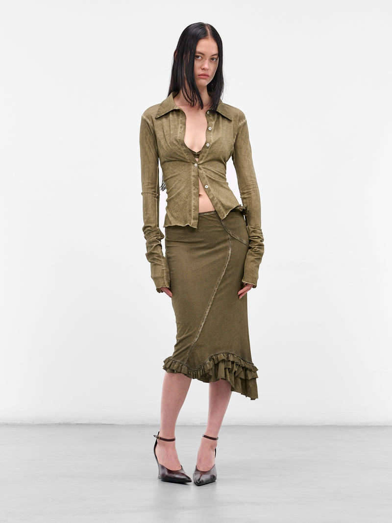 Olive Silk Jersey Bralette (IOFW25BK02B-1-DARK-OLIVE)