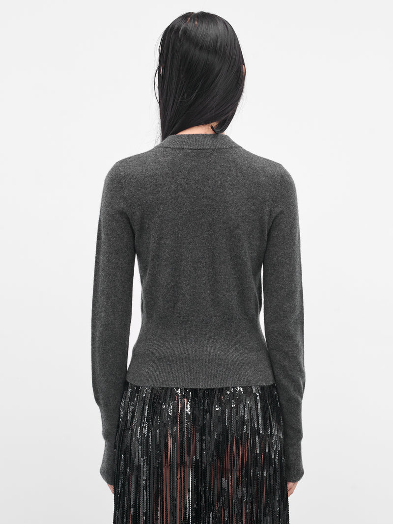 Gray Cashmere Slim Cardigan (IOFW25ST04-1-K-GREY)