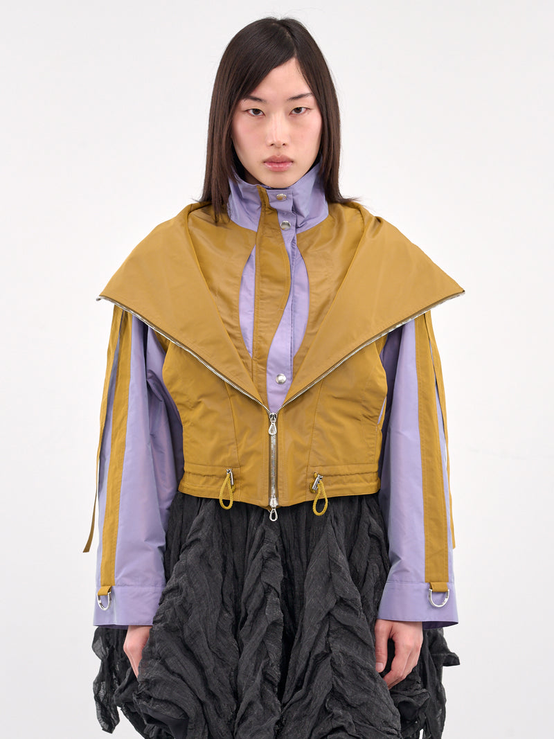 Erro Two-Tone Layered Jacket (J01-22-PATINA-GOLD-LAVENDER)