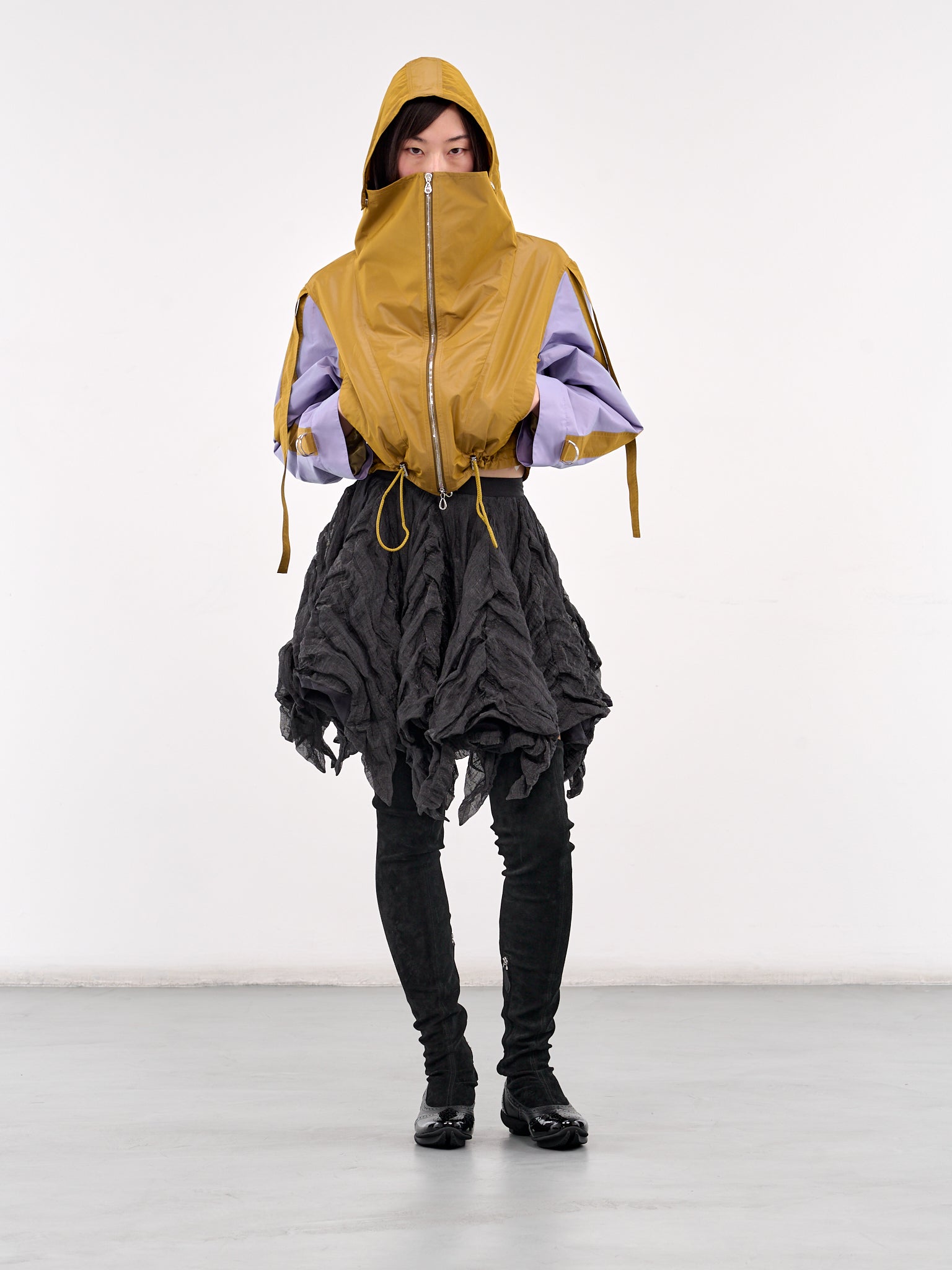 Erro Two-Tone Layered Jacket (J01-22-PATINA-GOLD-LAVENDER)