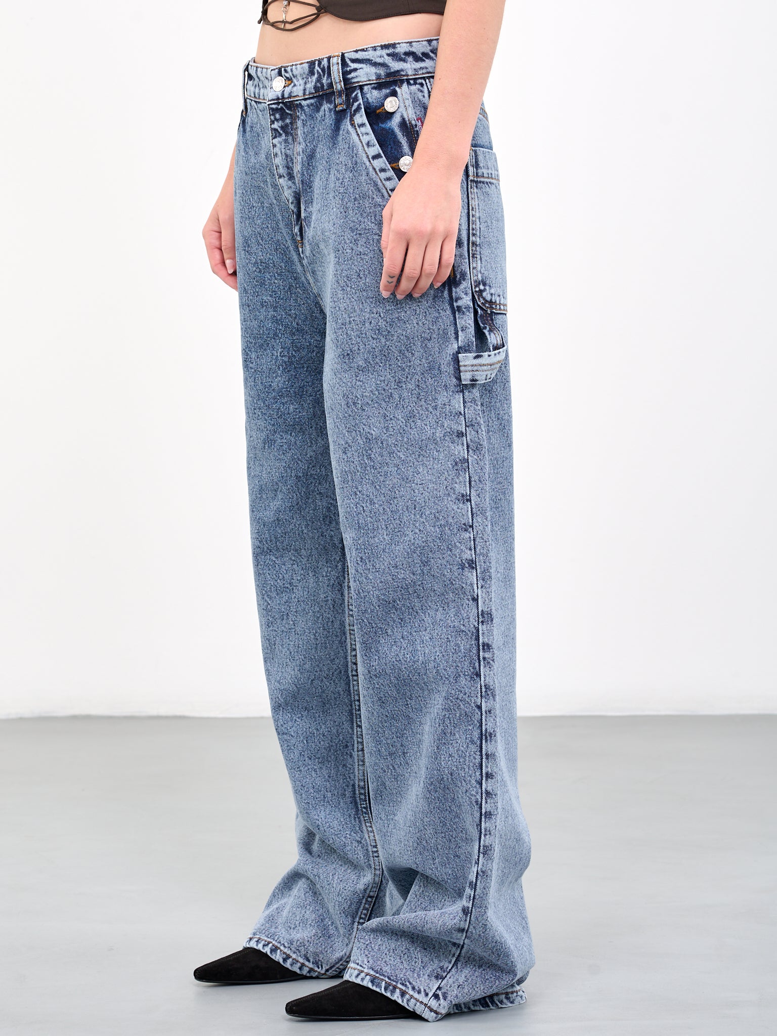 MOSCHINO JEANS Denim Wide Trousers | H.Lorenzo - side