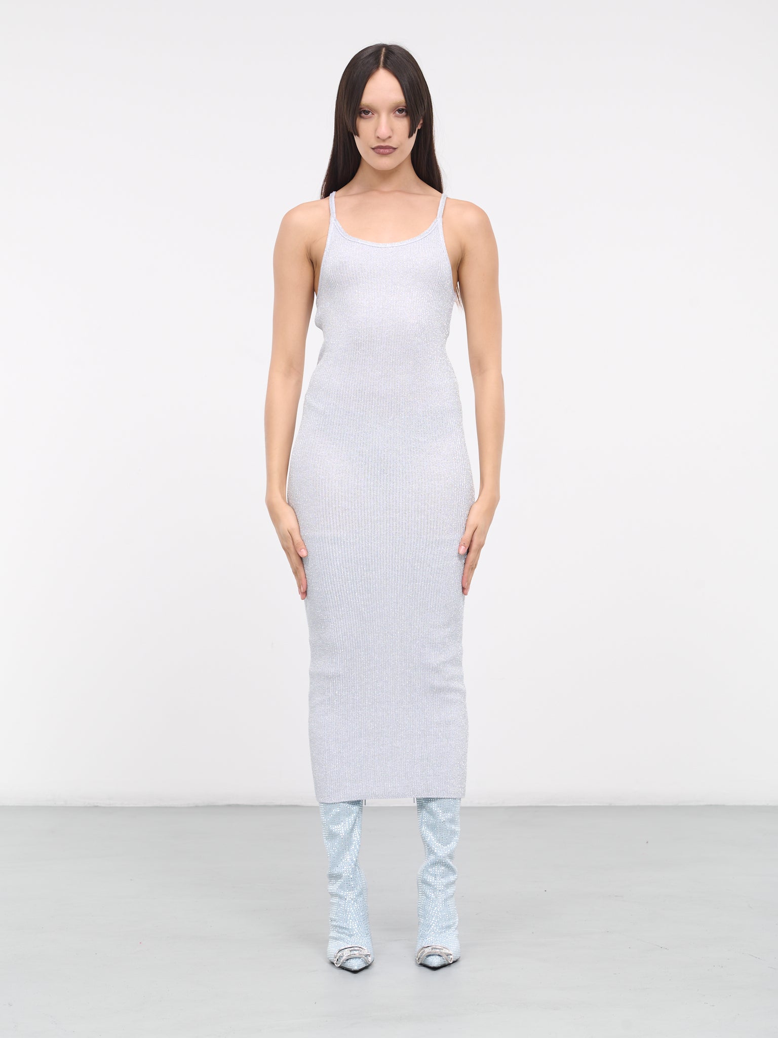 Lurex Cotton Knit Dress (J0490-3211-0610-SILVER)