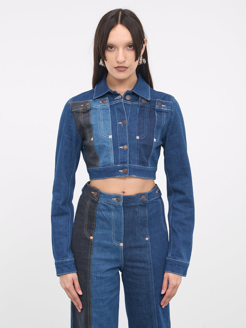 Denim Patchwork Jacket (J0501-3239-1888-BLUE)