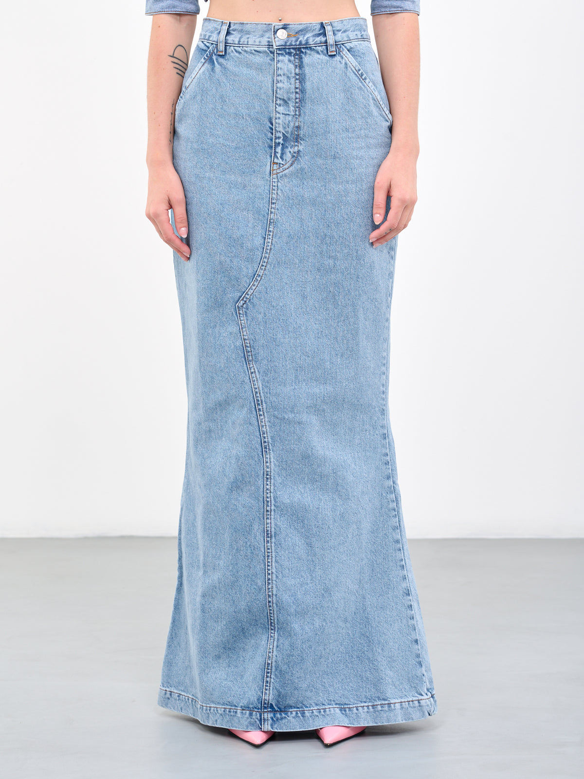 MOSCHINO JEANS Denim Long Skirt | H.Lorenzo - front