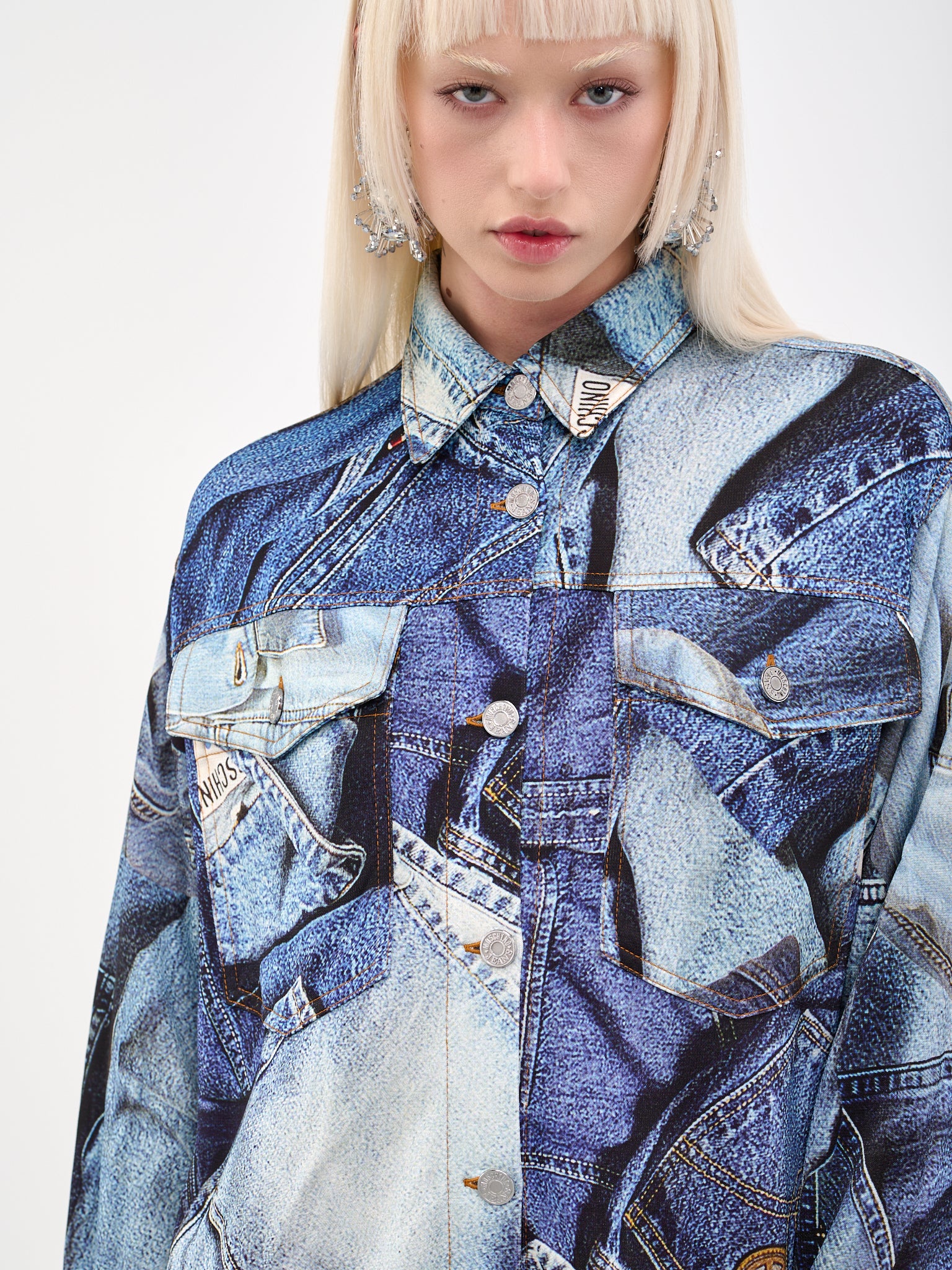 MOSCHINO JEANS Denim Print Shirt Dress | H.Lorenzo - detail 1