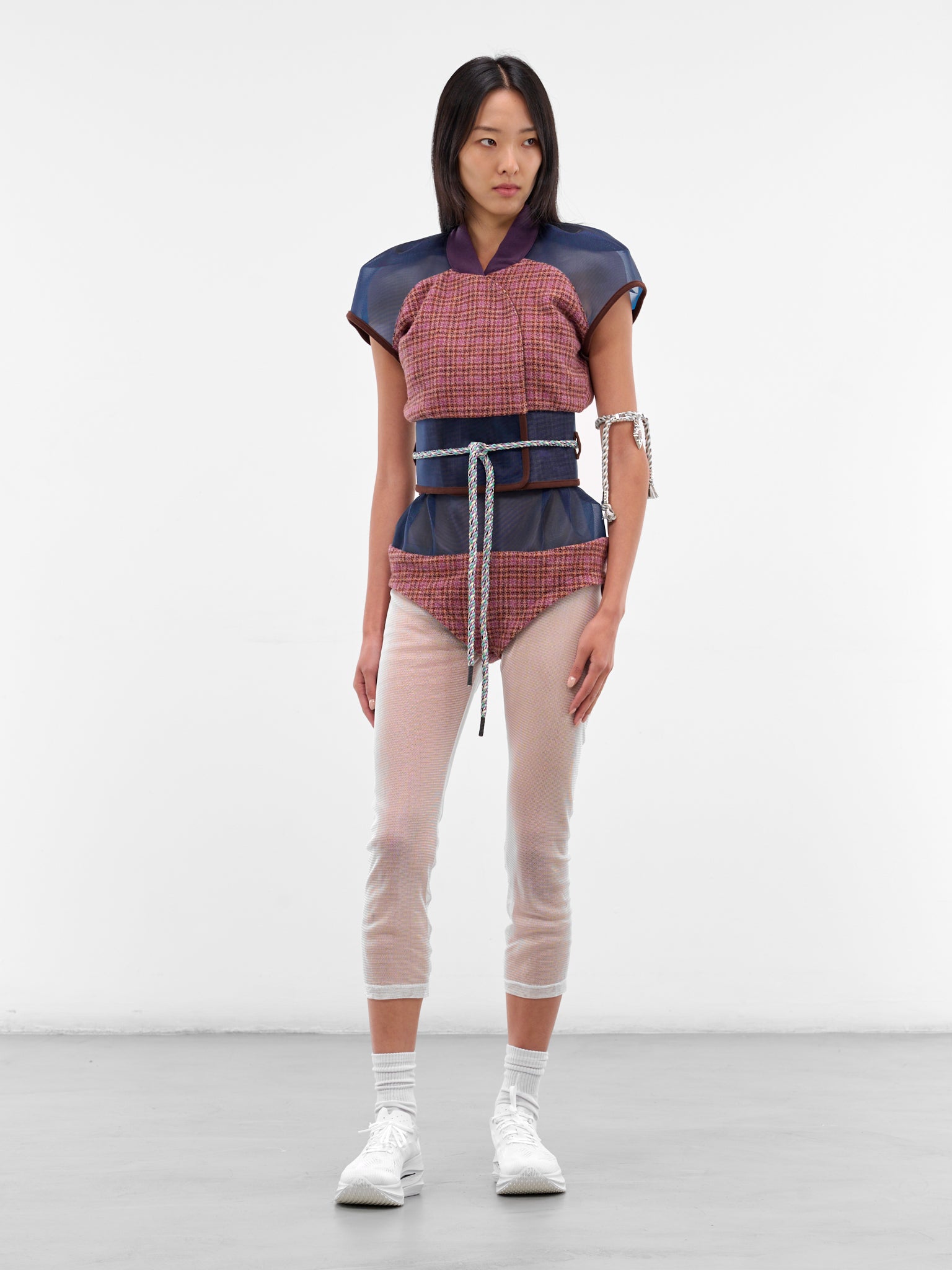 Lauterbach Tweed-Mesh Micro Shorts (T04-11-ROSEWOOD-TWEED)