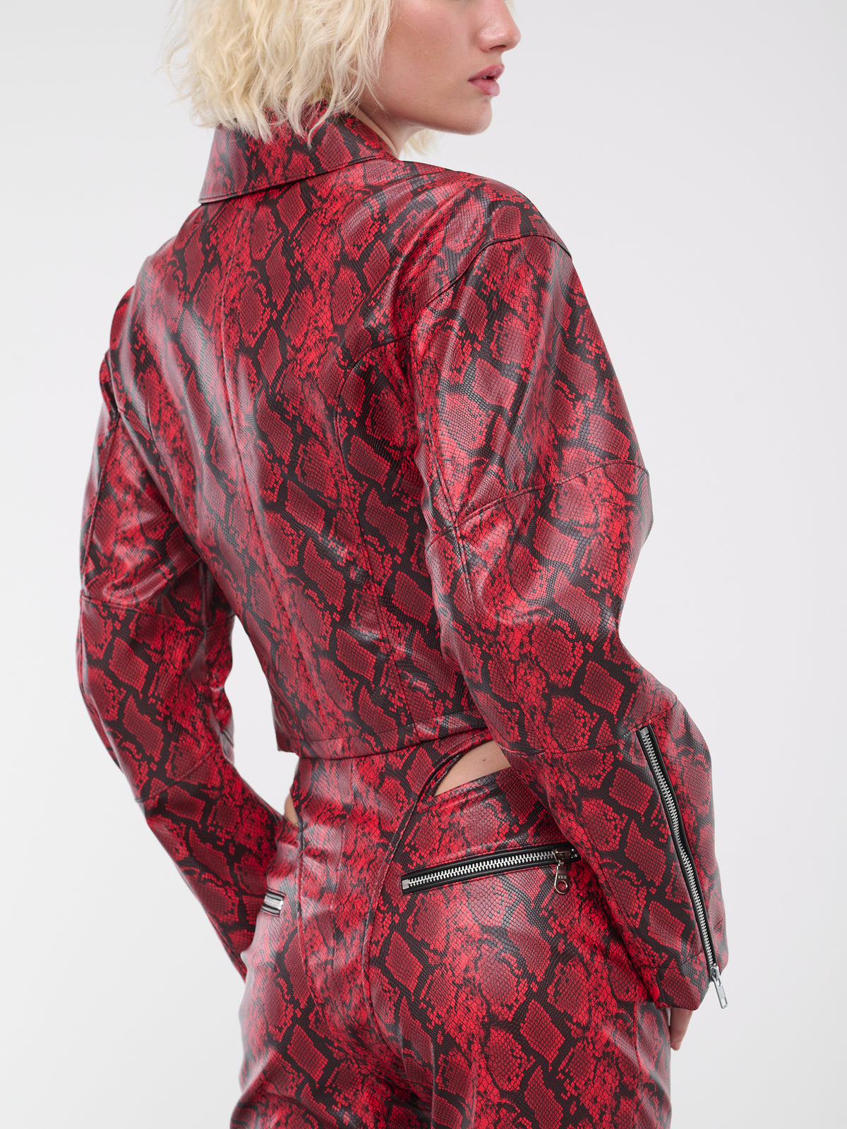 Faux-Leather Jacket (J06-610-BLOOD-RED)