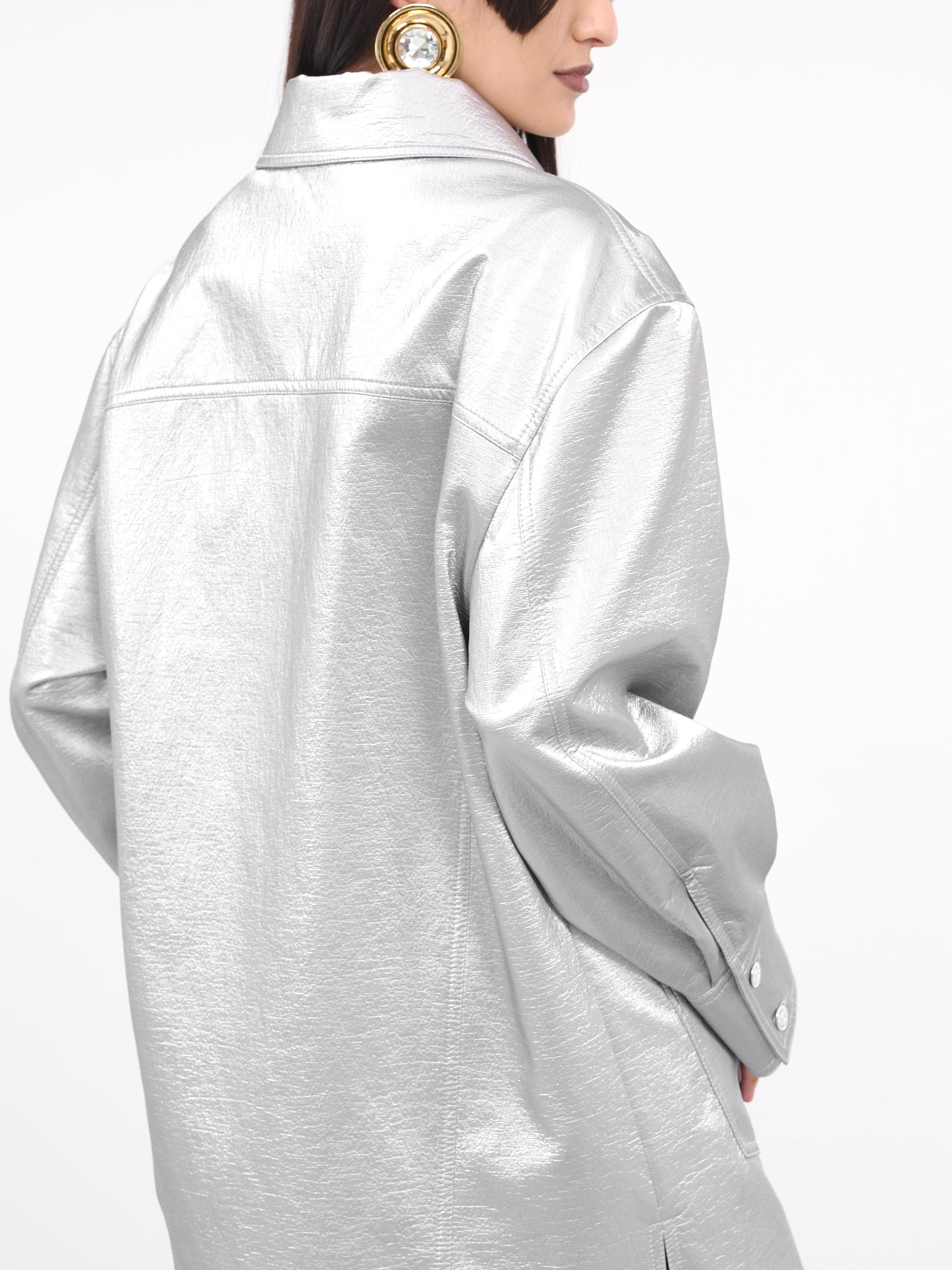 Coated Overshirt Jacket (J0614-3221-610-SILVER)