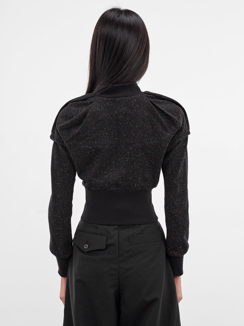 Lauterbach Black Speckled Jersey Jacket (J07-78-SPECKLED-BLACK)