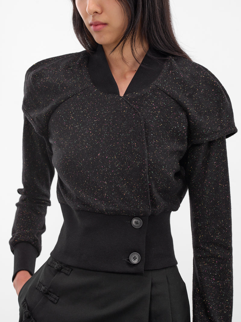 Lauterbach Black Speckled Jersey Jacket (J07-78-SPECKLED-BLACK)