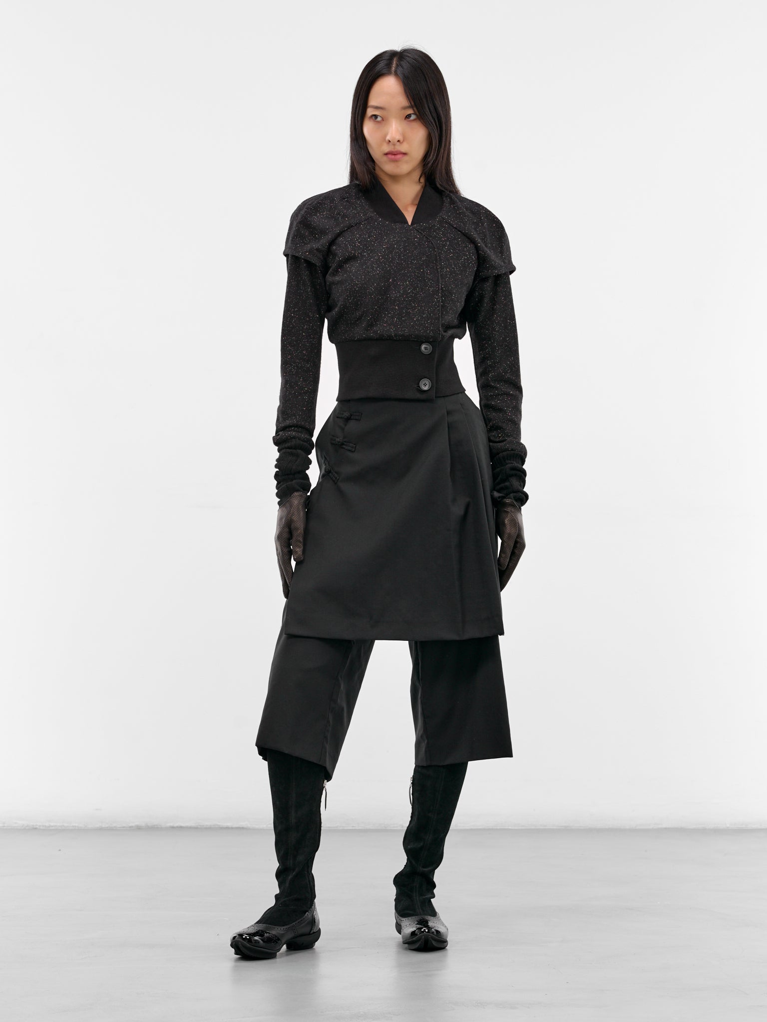 Lauterbach Black Speckled Jersey Jacket (J07-78-SPECKLED-BLACK)