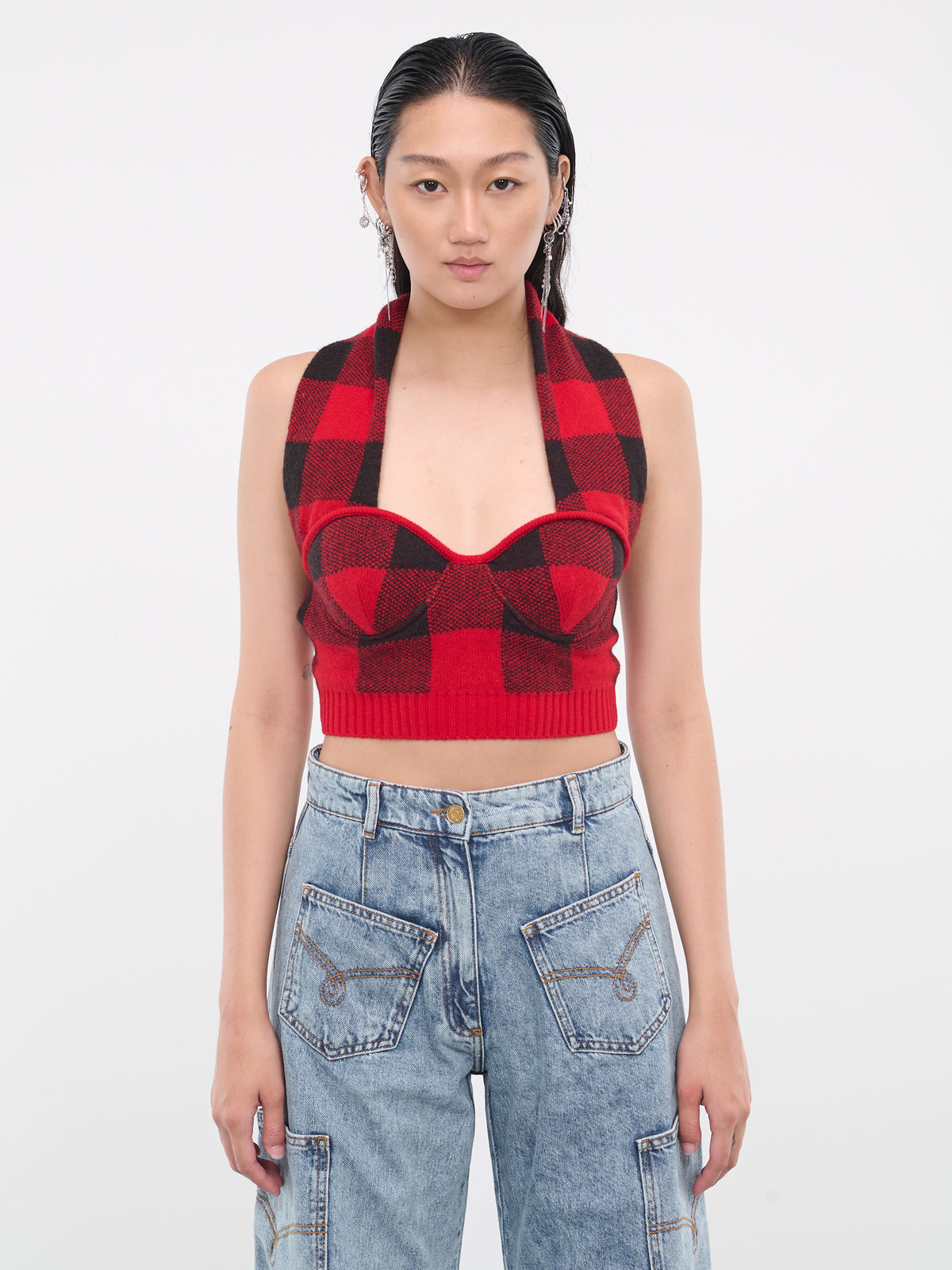 Check Top (J0883-8705-RED-BLACK-CHECK)