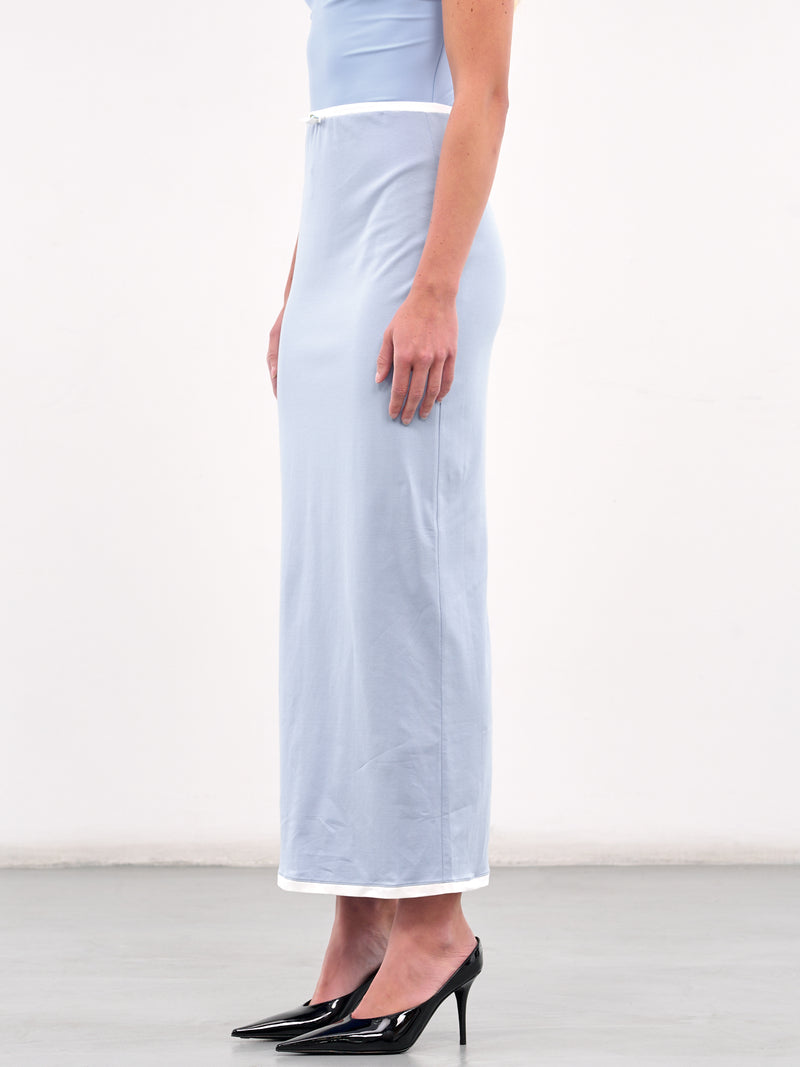 Jersey Maxi Skirt (J108-L-BLUE)