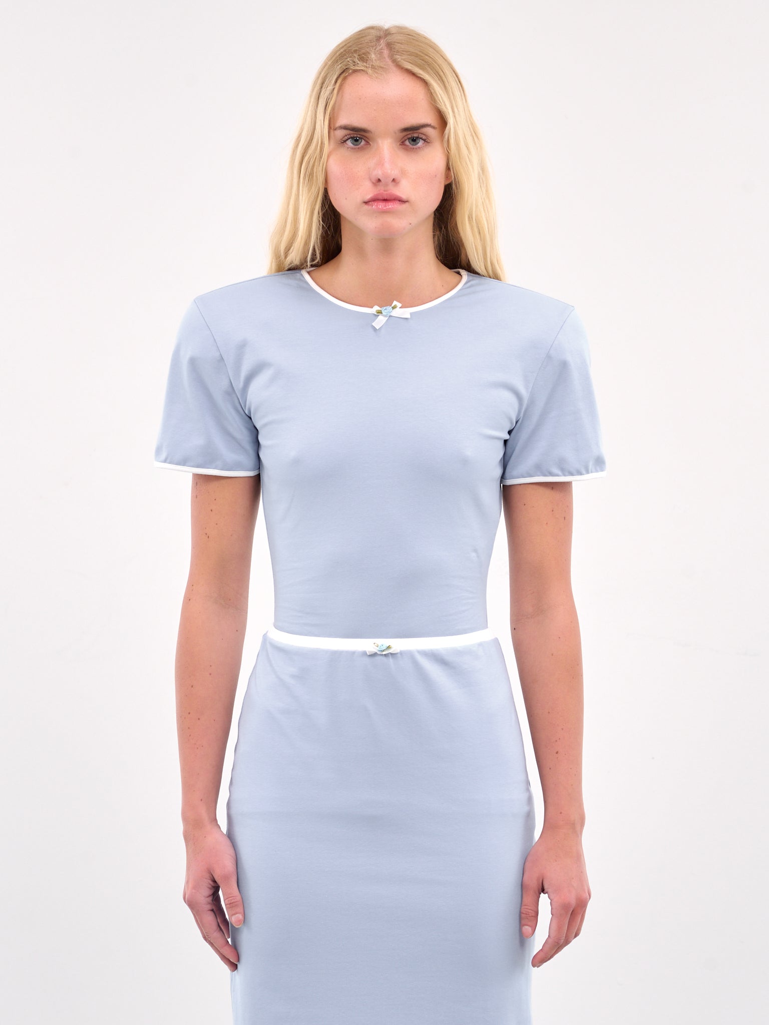Shoulder Pad Tee (J116-BLUE)