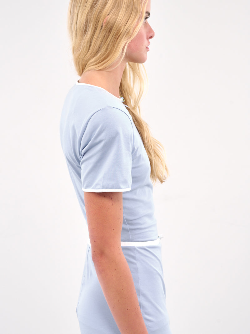 Shoulder Pad Tee (J116-BLUE)