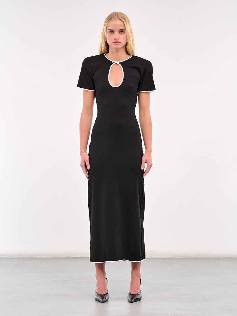 Cut-Out Maxi Dress (J121-BLACK)