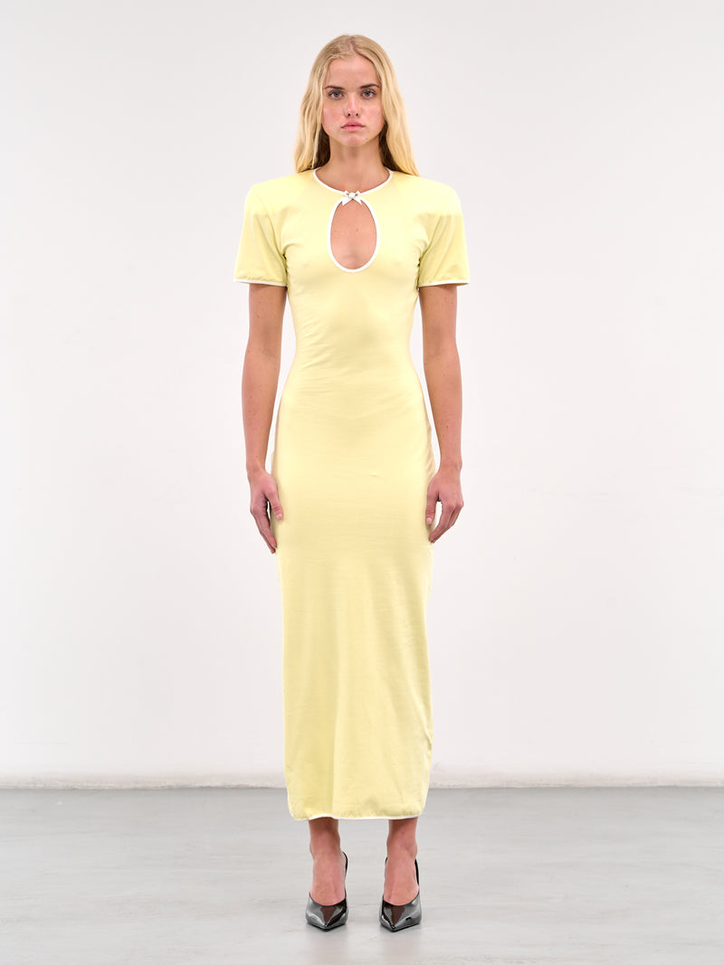 Cut-Out Maxi Dress (J121-YELLOW)