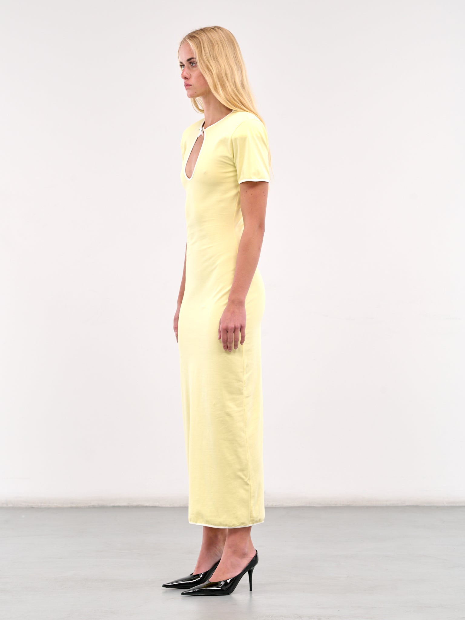 Cut-Out Maxi Dress (J121-YELLOW)