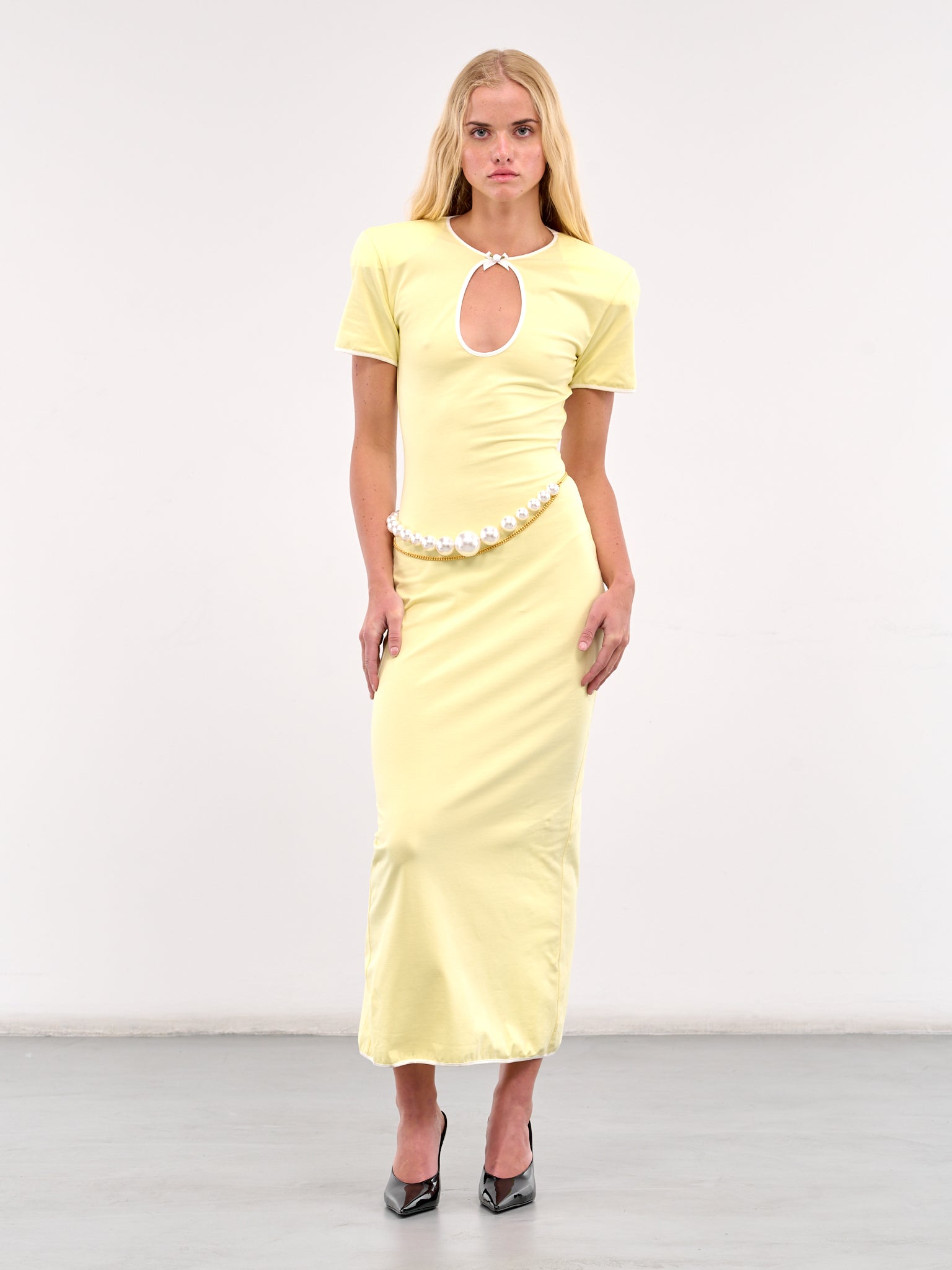 Cut-Out Maxi Dress (J121-YELLOW)