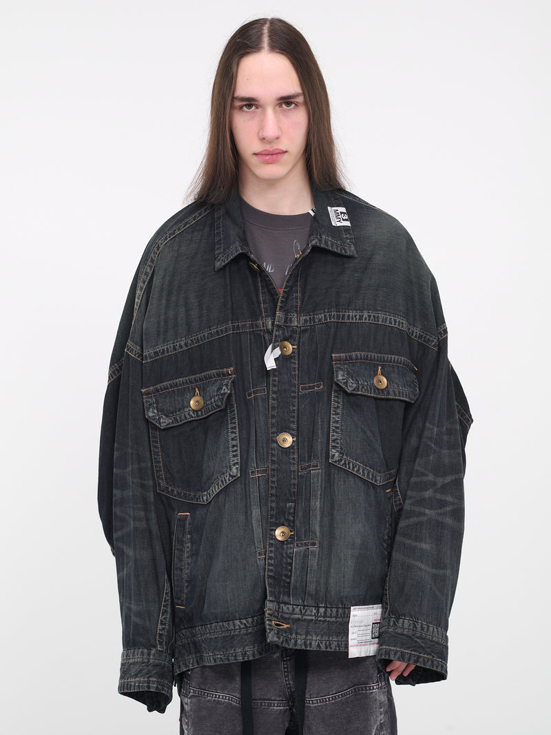 Oversized Denim Jacket (A12BL023-INDIGO)
