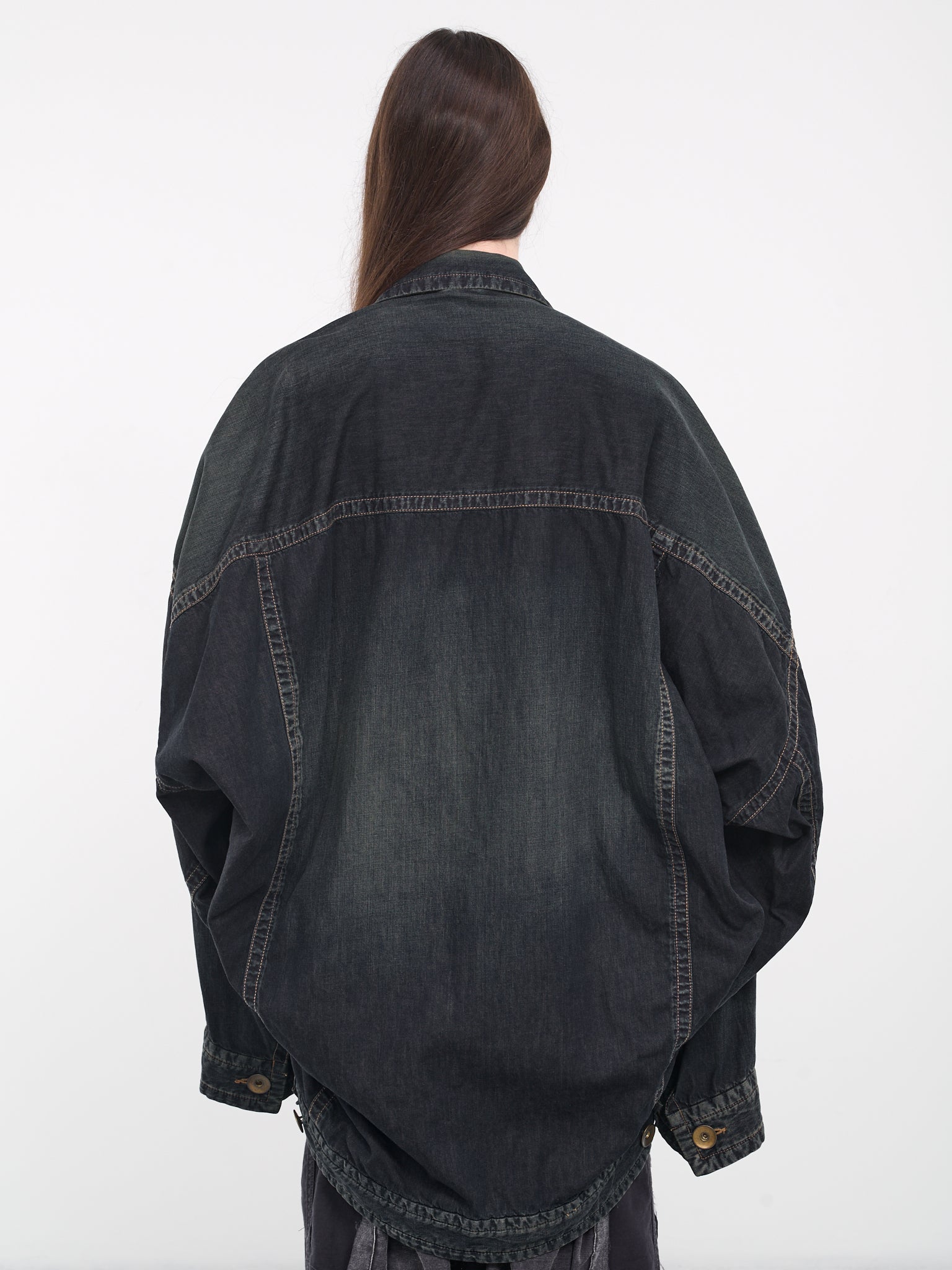 Oversized Denim Jacket (A12BL023-INDIGO)