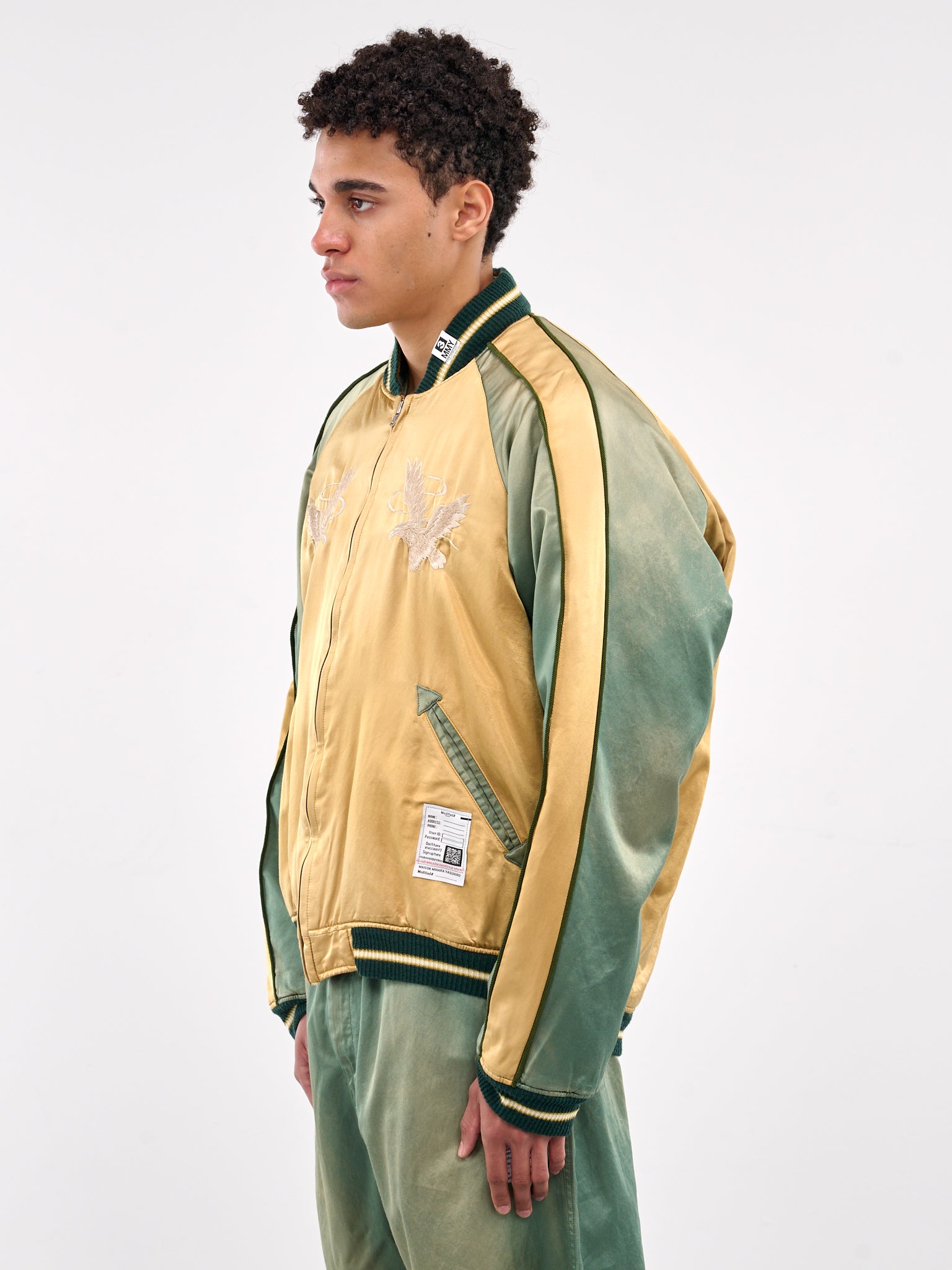 Two-Tone Souvenir Jacket (J14BL141-YELLOW)