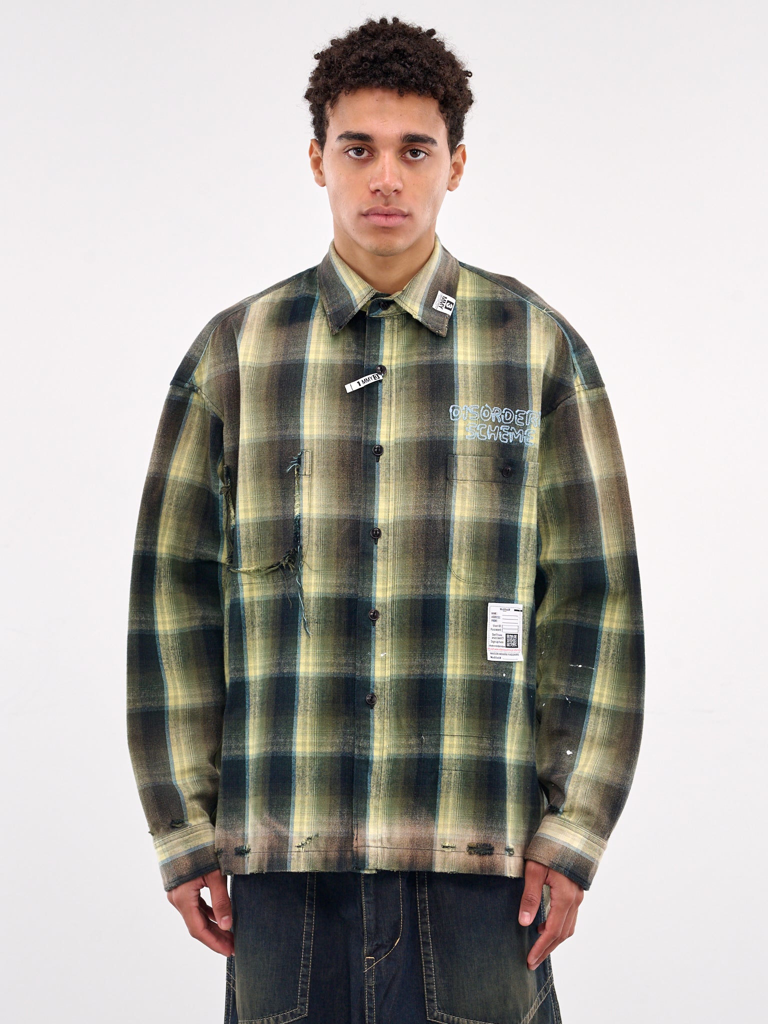 Plaid Button Up Shirt (J14SH181-GREEN)