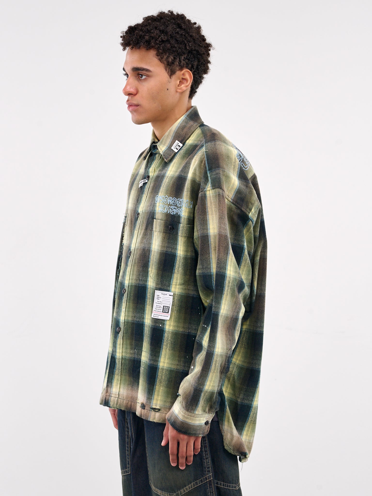 Plaid Button Up Shirt (J14SH181-GREEN)