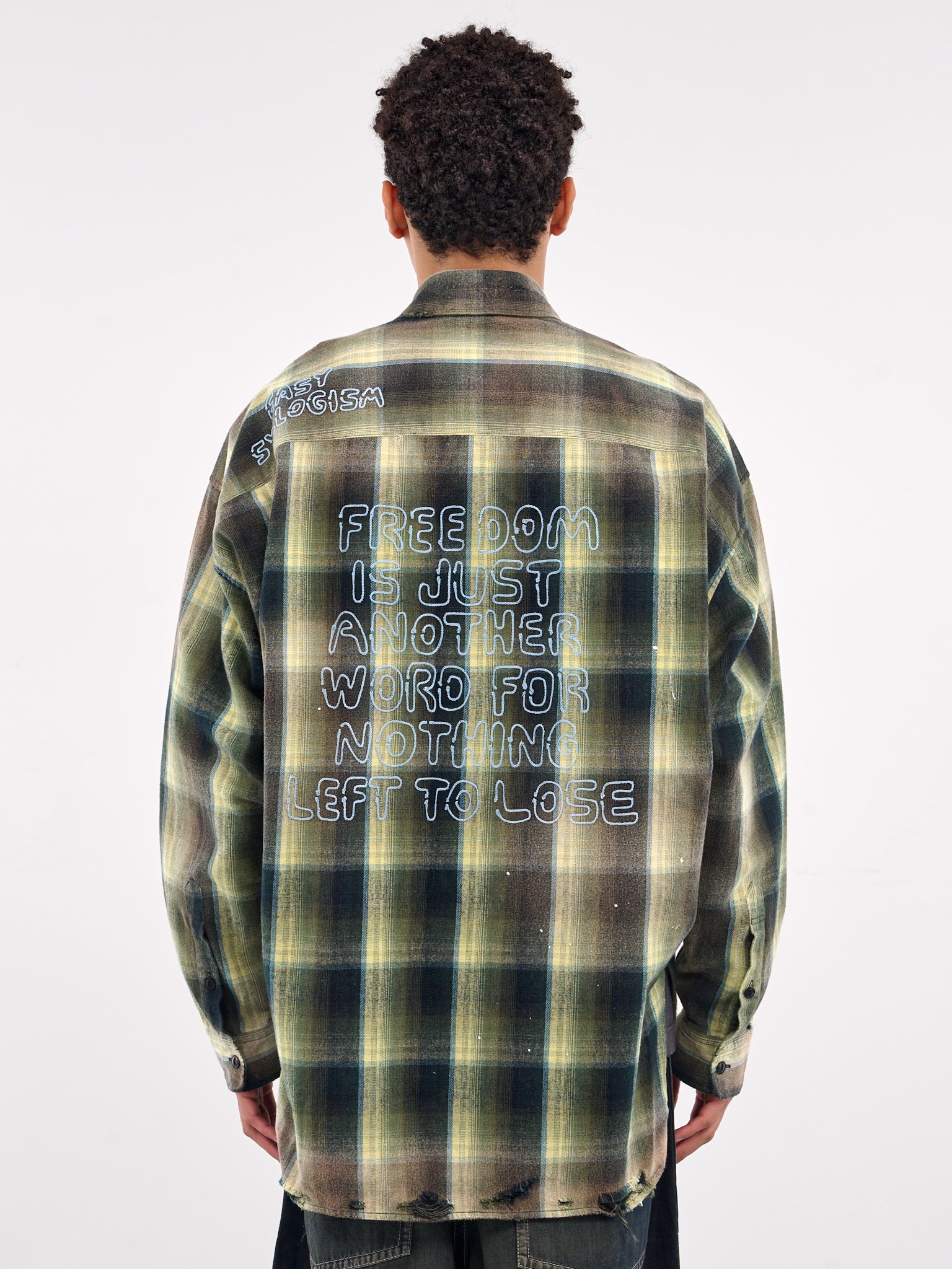 Plaid Button Up Shirt (J14SH181-GREEN)