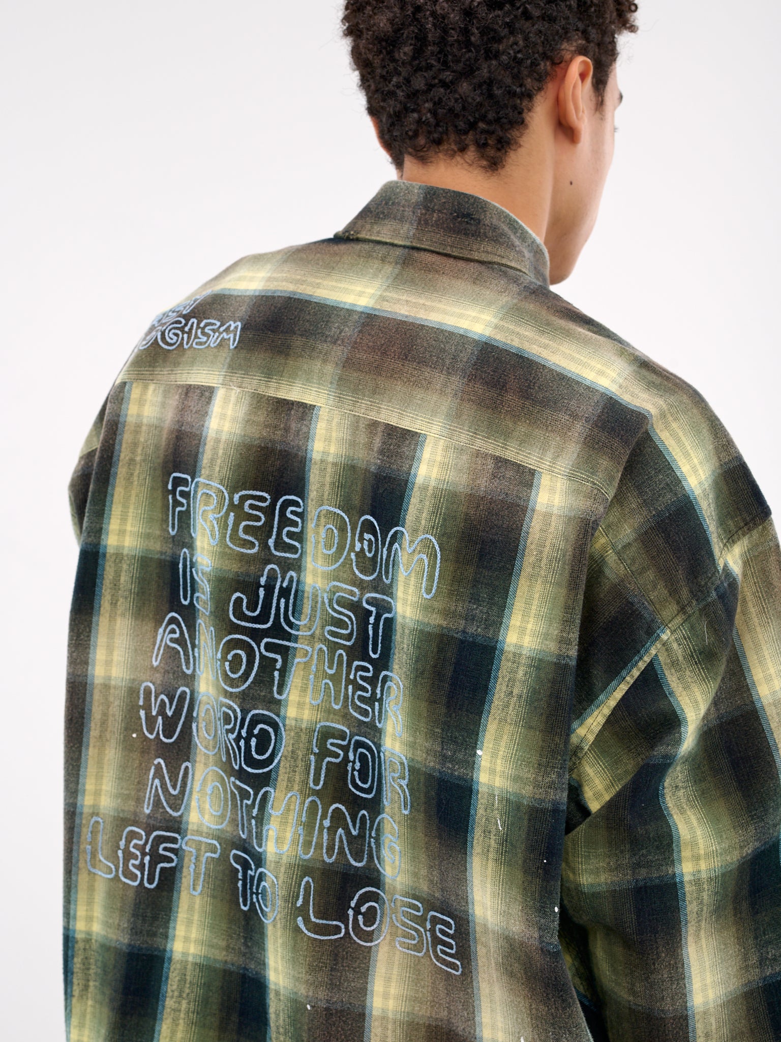Plaid Button Up Shirt (J14SH181-GREEN)