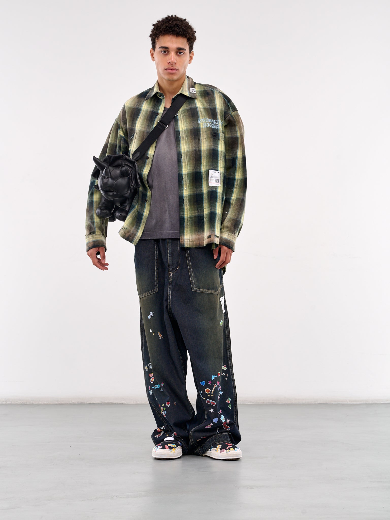 Plaid Button Up Shirt (J14SH181-GREEN)