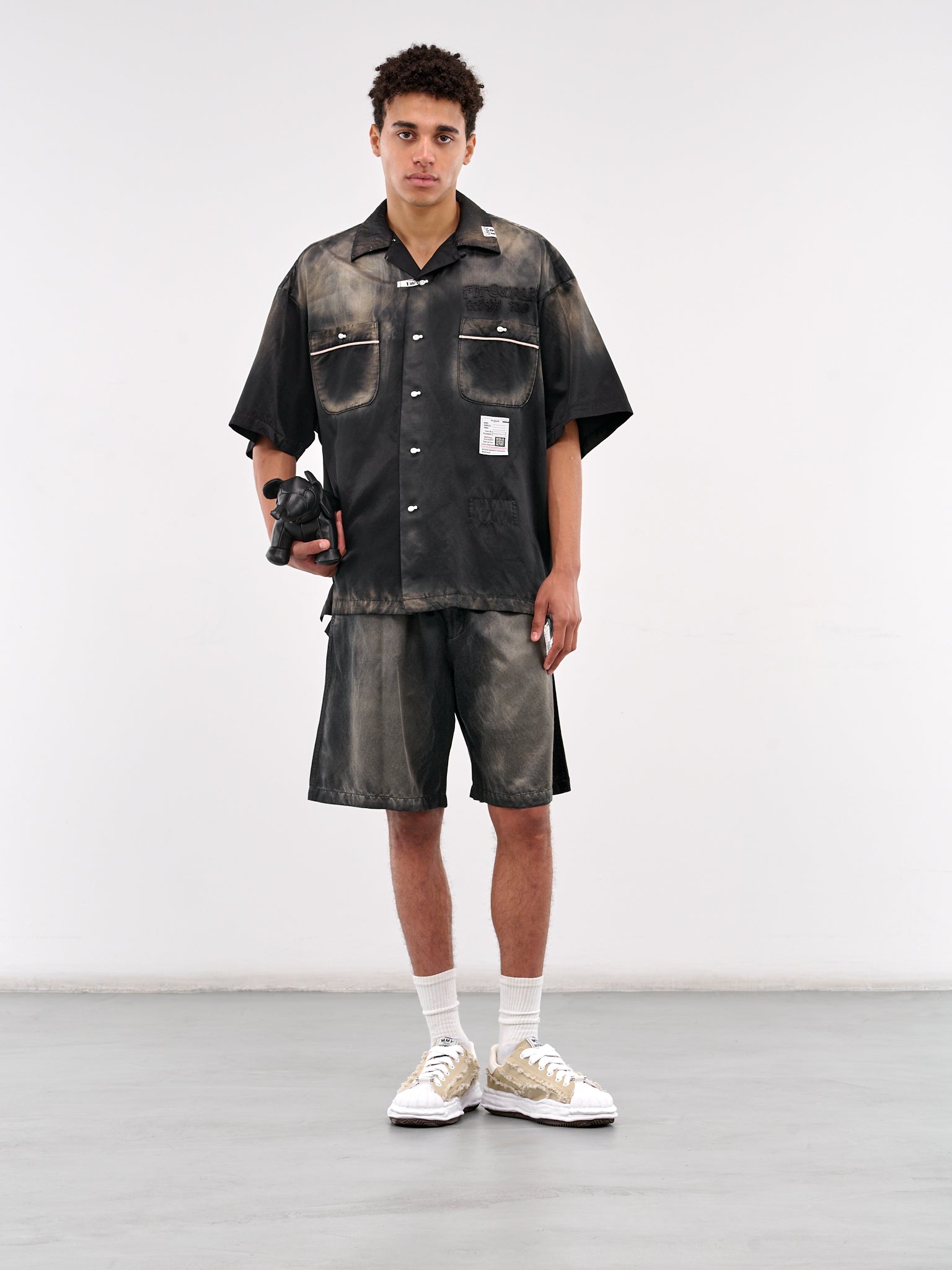 Relaxed Faded Shorts (J14PT143-BLACK)