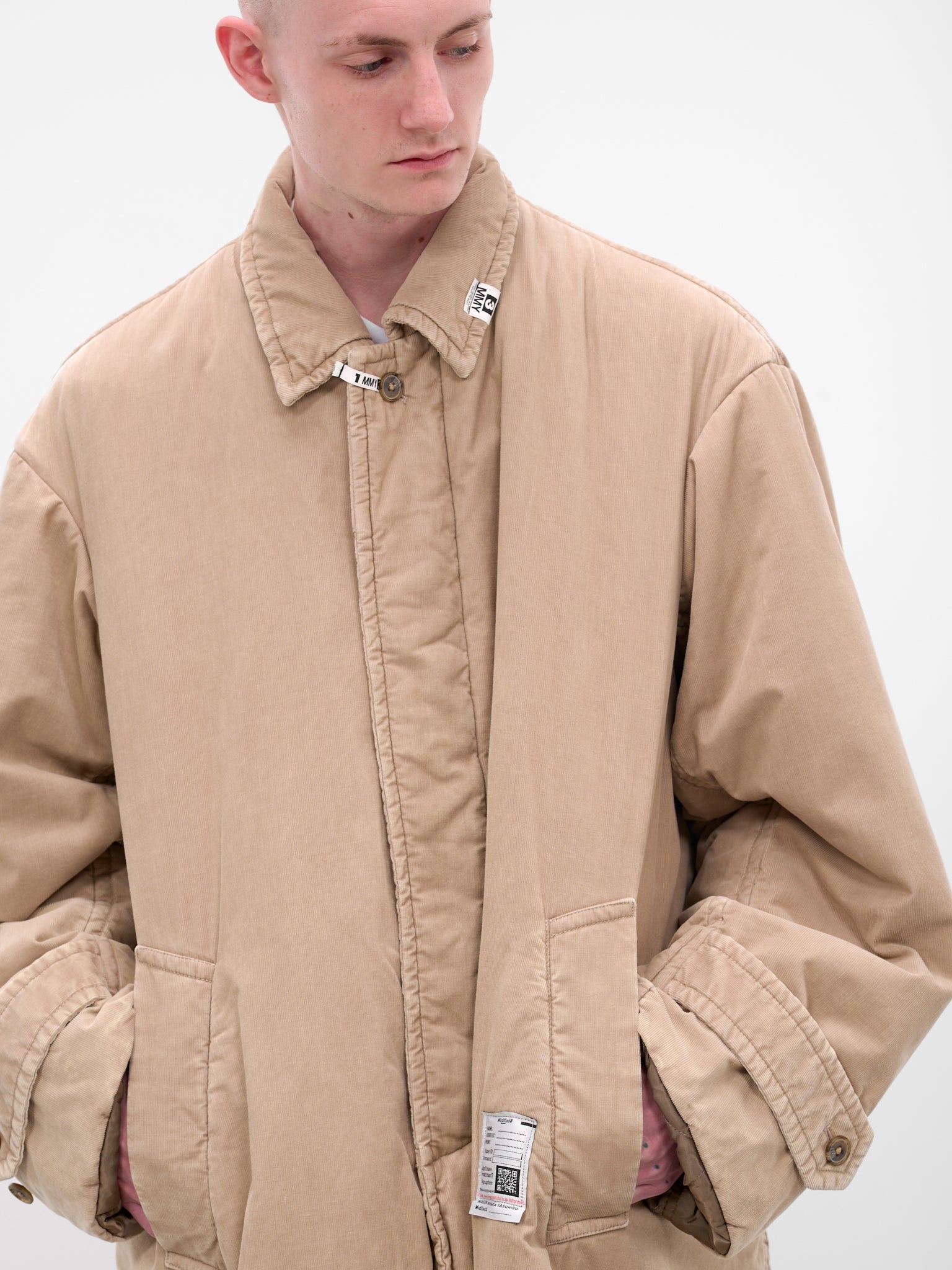 Beige Oversized Cotton Coat (J15CT133-BEIGE)